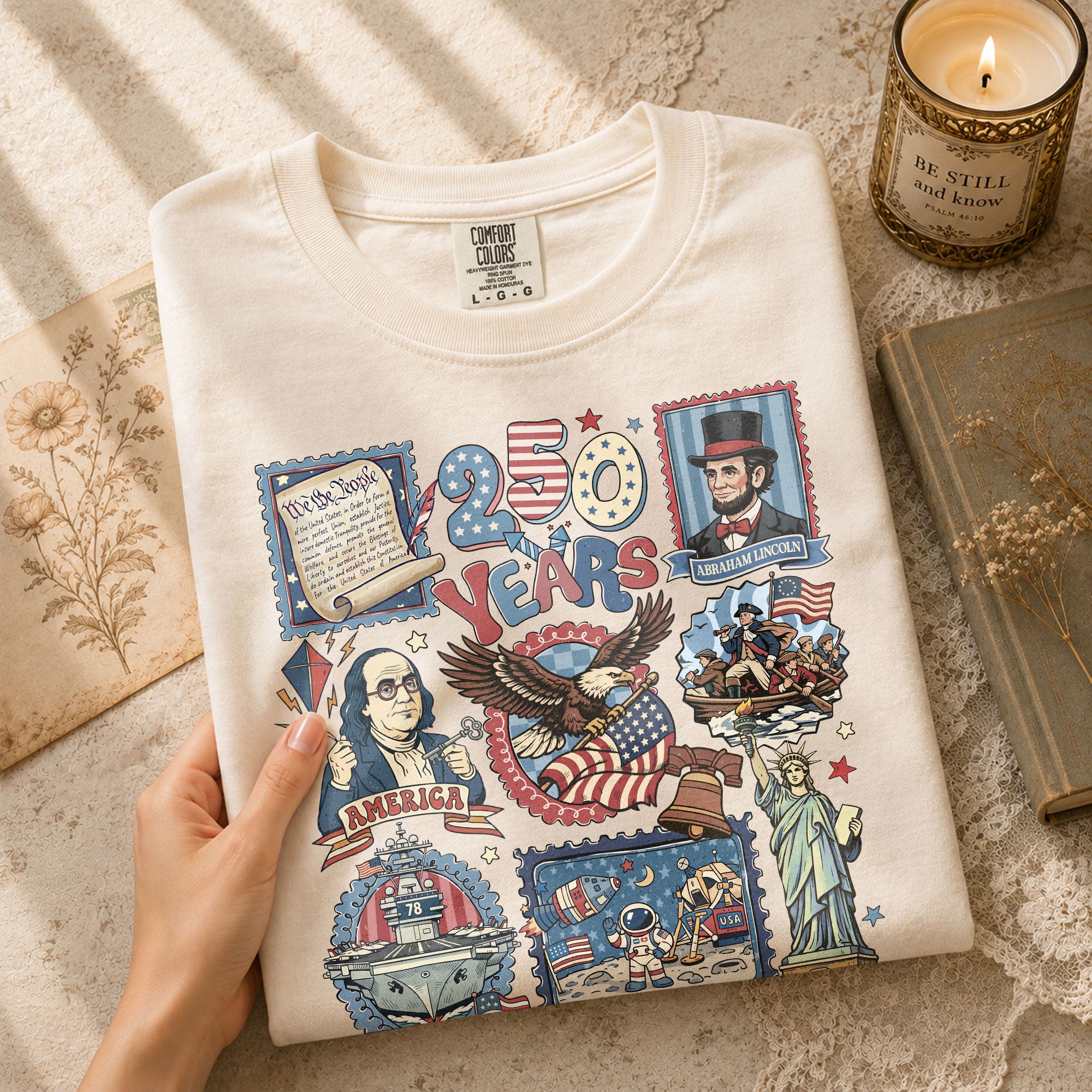 USA 250th Anniversary Shirt 1776-2026 - Vintage 250 Years of Freedom Patriotic Retro Tee - Rust Field Wear
