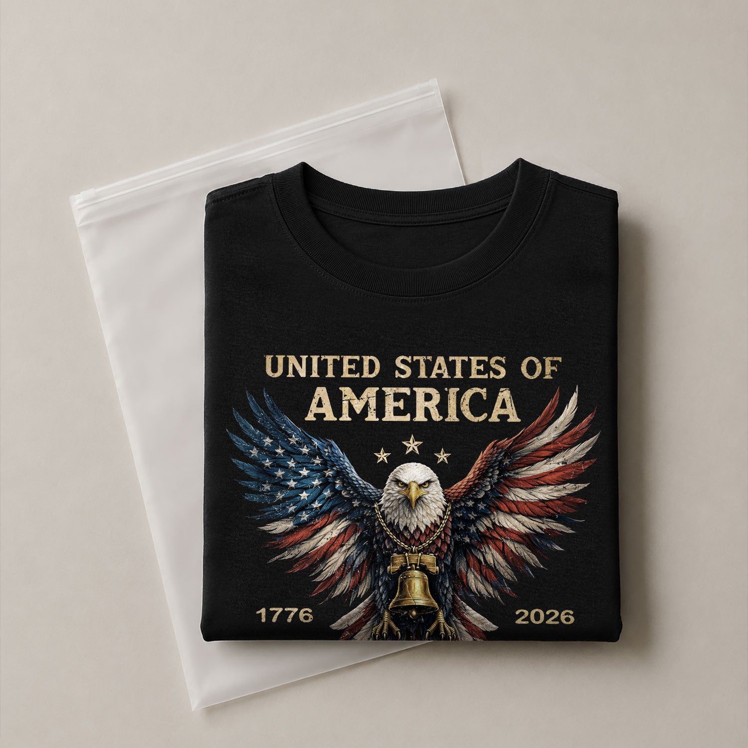 250th Anniversary Kids T-Shirt Patriotic Eagle Liberty Bell 1776-2026 Youth Tee Shirt