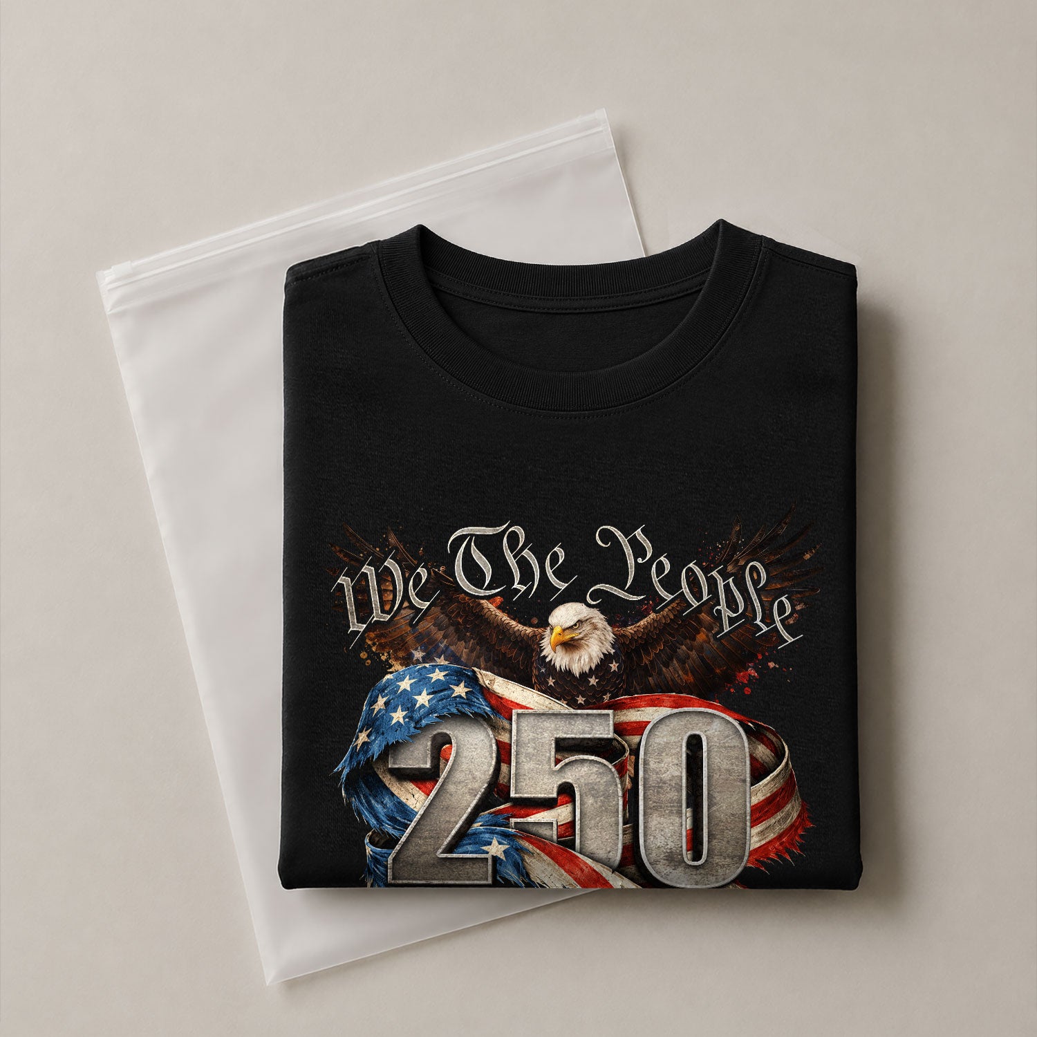 250 Years Kids T-Shirt We The People Patriotic Eagle American Flag 1776-2026 Youth Tee