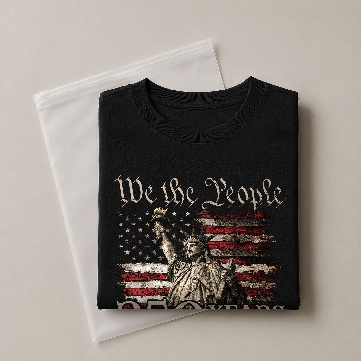 Kids 250 Years T-Shirt Statue of Liberty We The People Patriotic American Flag Tee