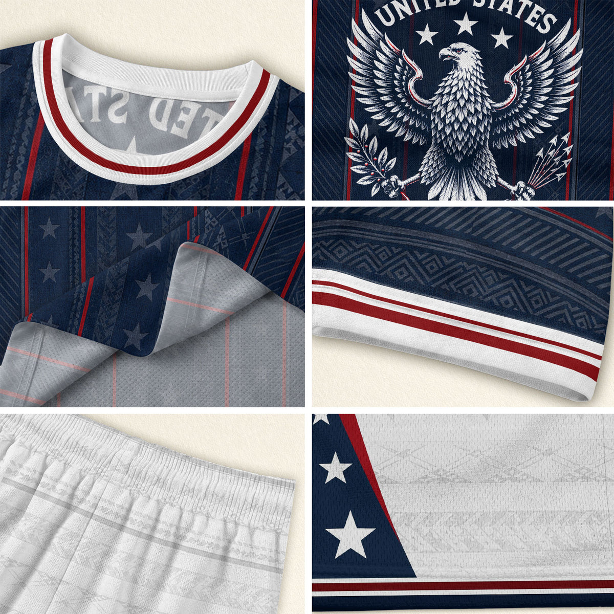 Navy USA Soccer Jersey American Pride Graphic Stripe Soccer Shirt Patriotic Fan Gear - Rust Field Wear