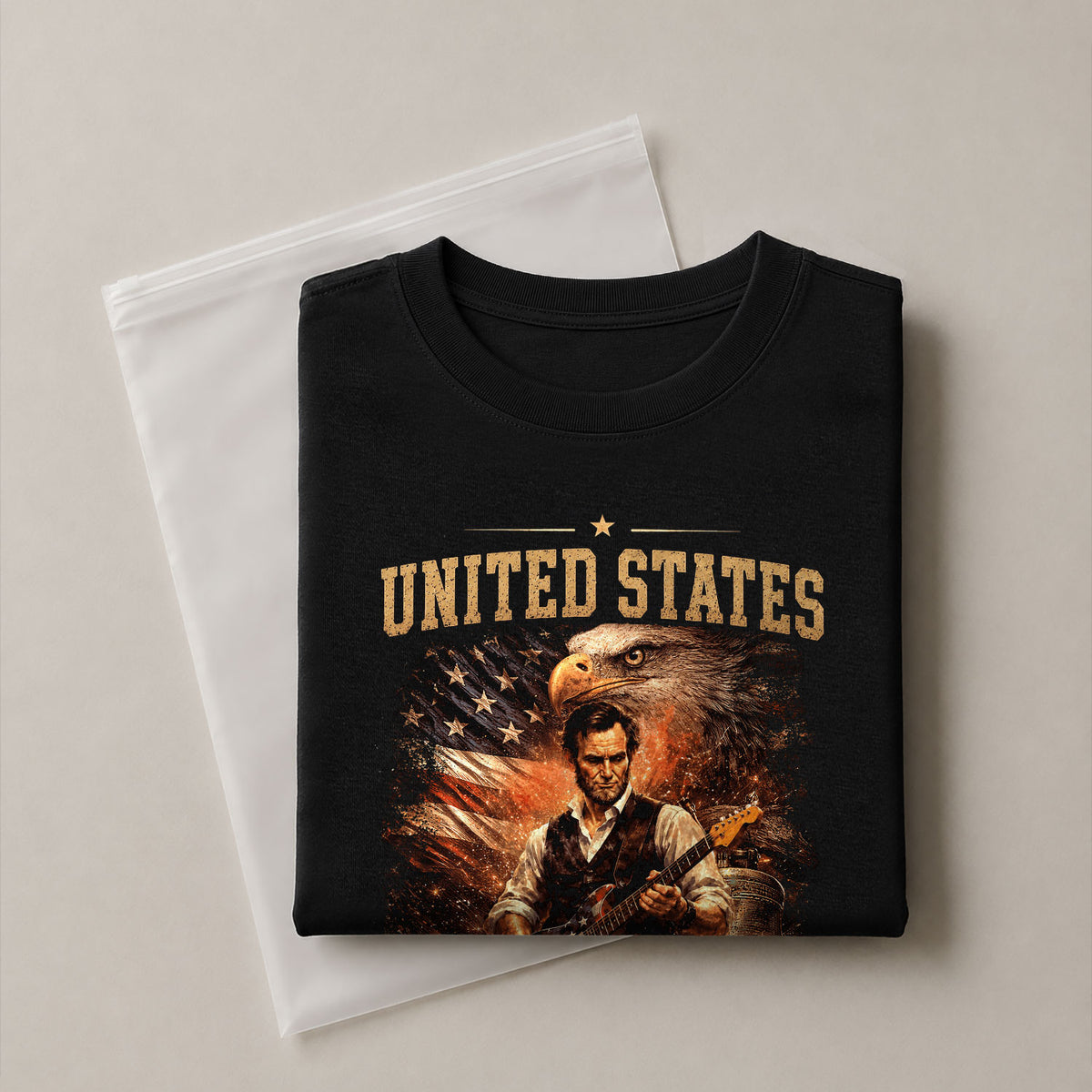 Kids America 250 Years T-Shirt 1776–2026 Lincoln Eagle Patriotic Youth Graphic Tee - Rust Field Wear
