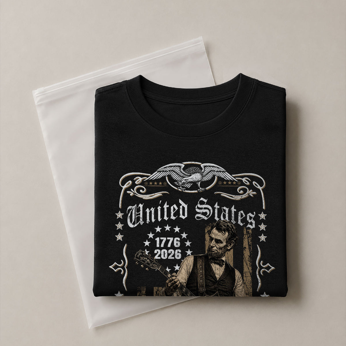 America 250 Years Kids Shirt 1776–2026 Lincoln Music Patriotic Youth Tee - Rust Field Wear