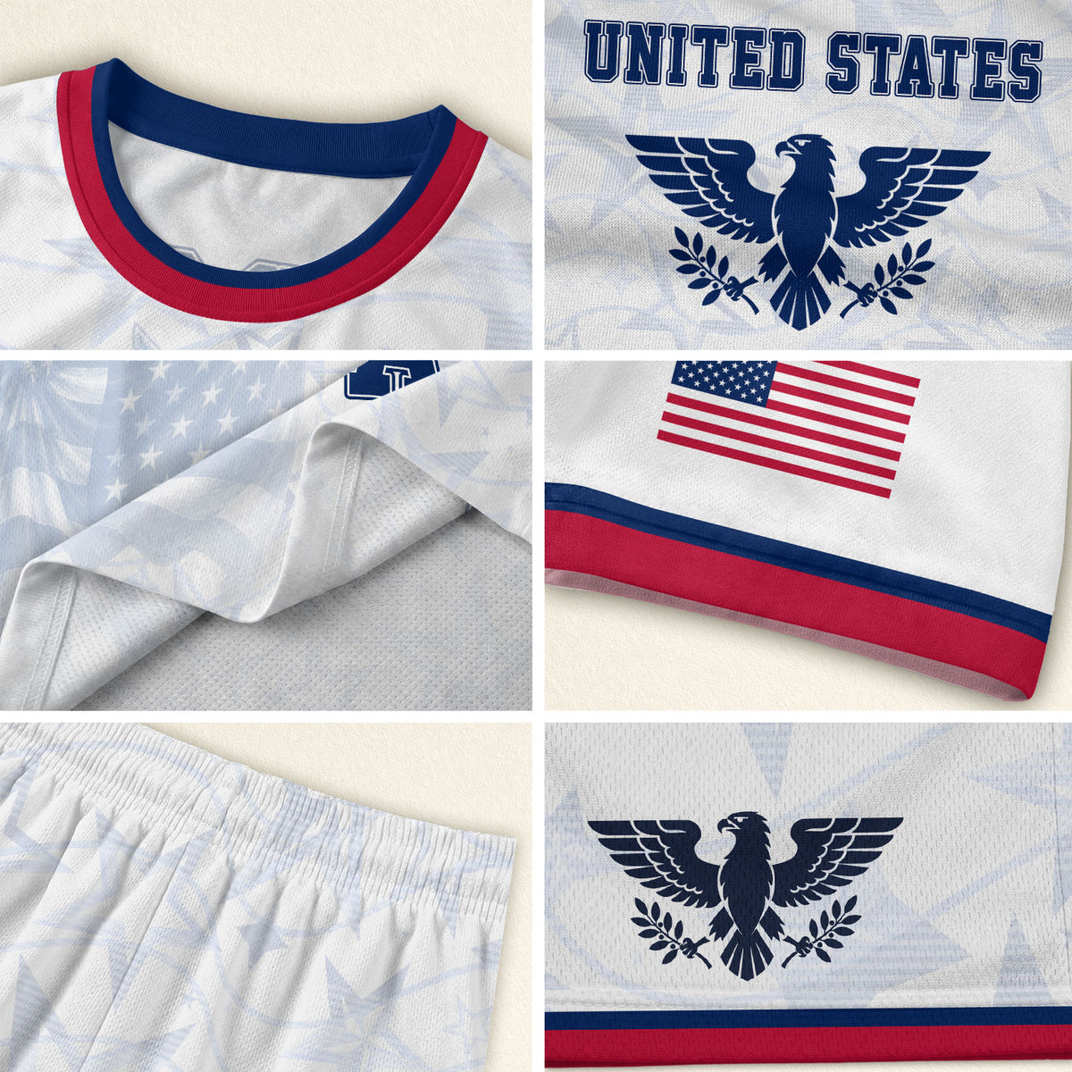 USA Eagle Soccer Jersey Adult Patriotic American Flag Soccer Fan Independence Day Shirt