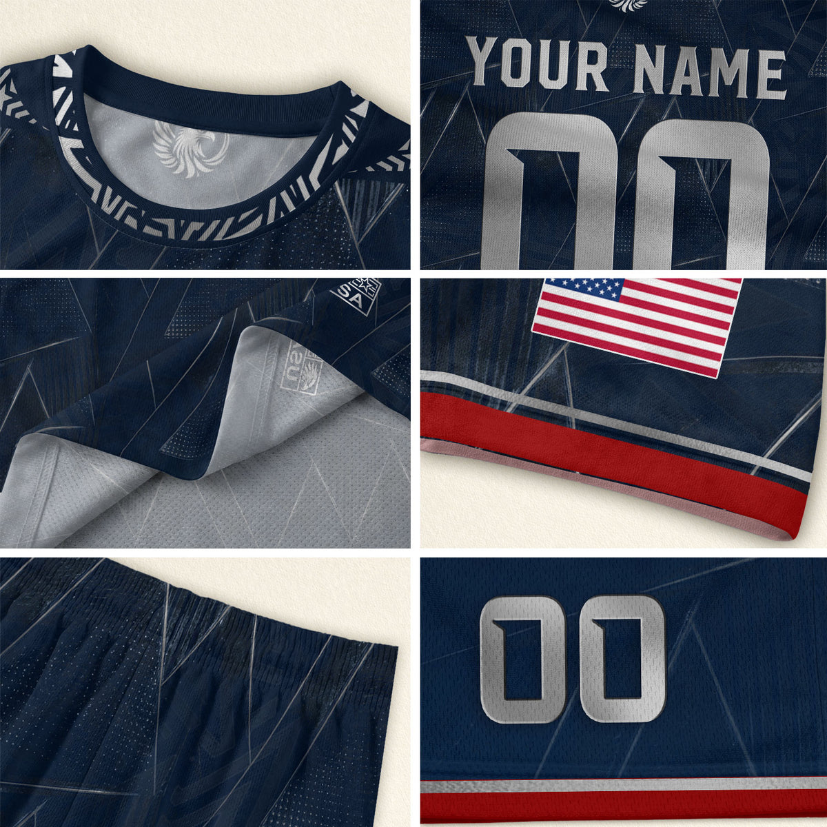 Personalized Patriotic USA Soccer Shirt Custom Adult Name Number Graphic Team Uniform - Rust Field Wear