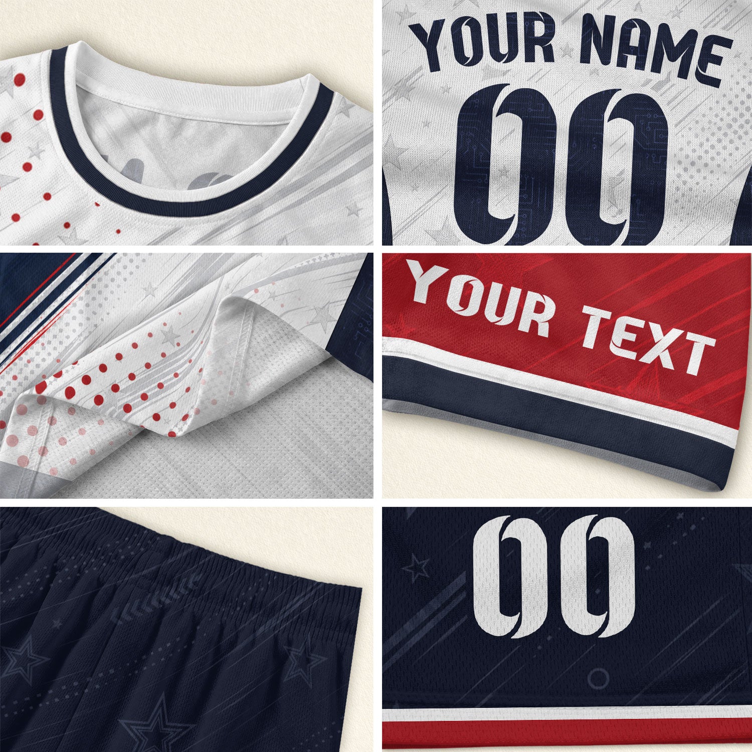 Custom Adult White Soccer Jersey - Personalized Name & Number USA Patriotic Sportswear