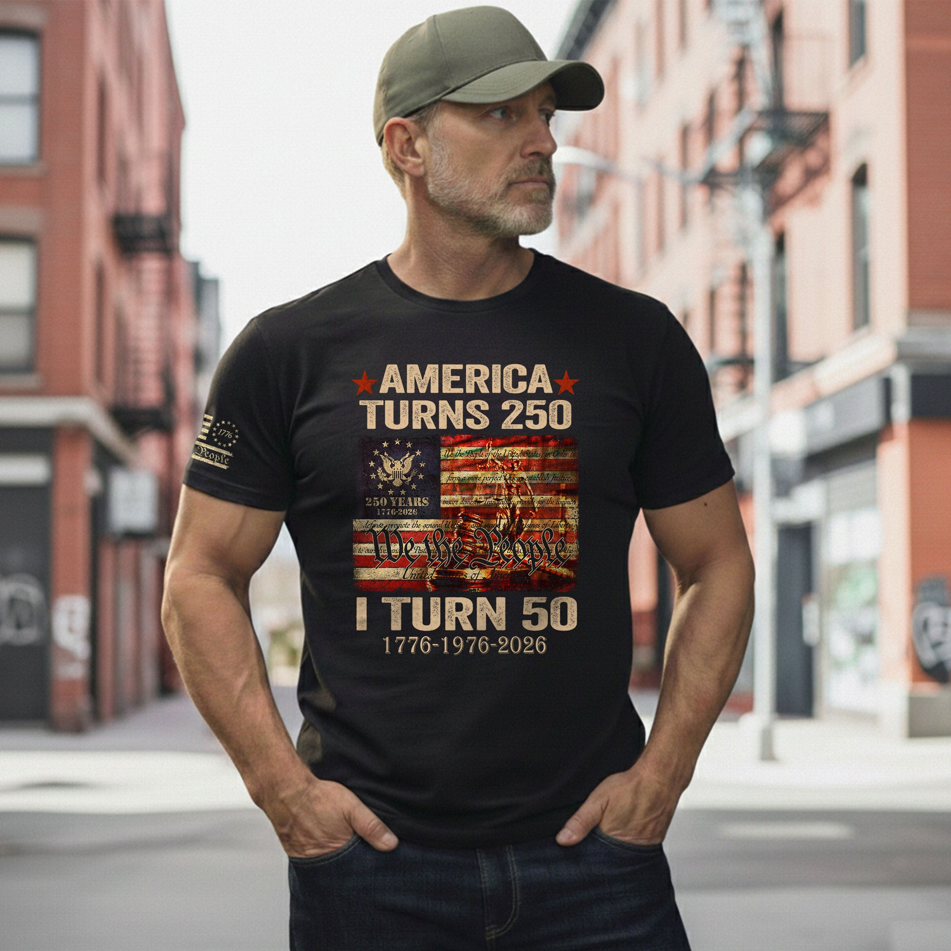 1976 Limited Edition 50th Birthday Shirt Patriotic We The People Graphic Tee 2026 - Rust Field Wear
