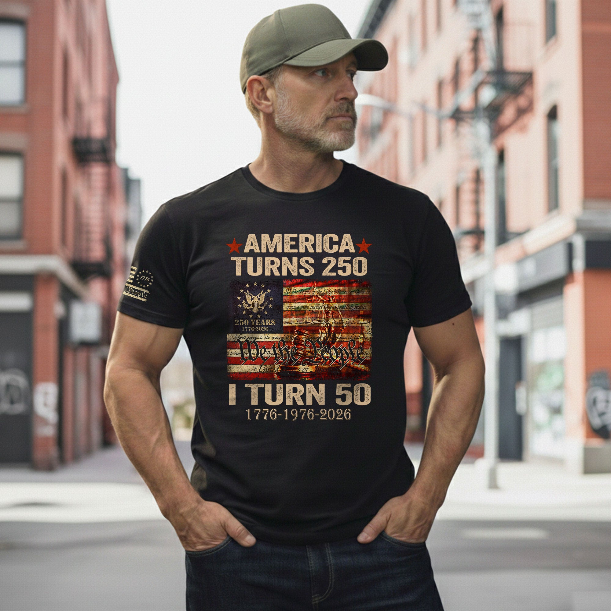 1976 Limited Edition 50th Birthday Shirt Patriotic We The People Graphic Tee 2026 - Rust Field Wear