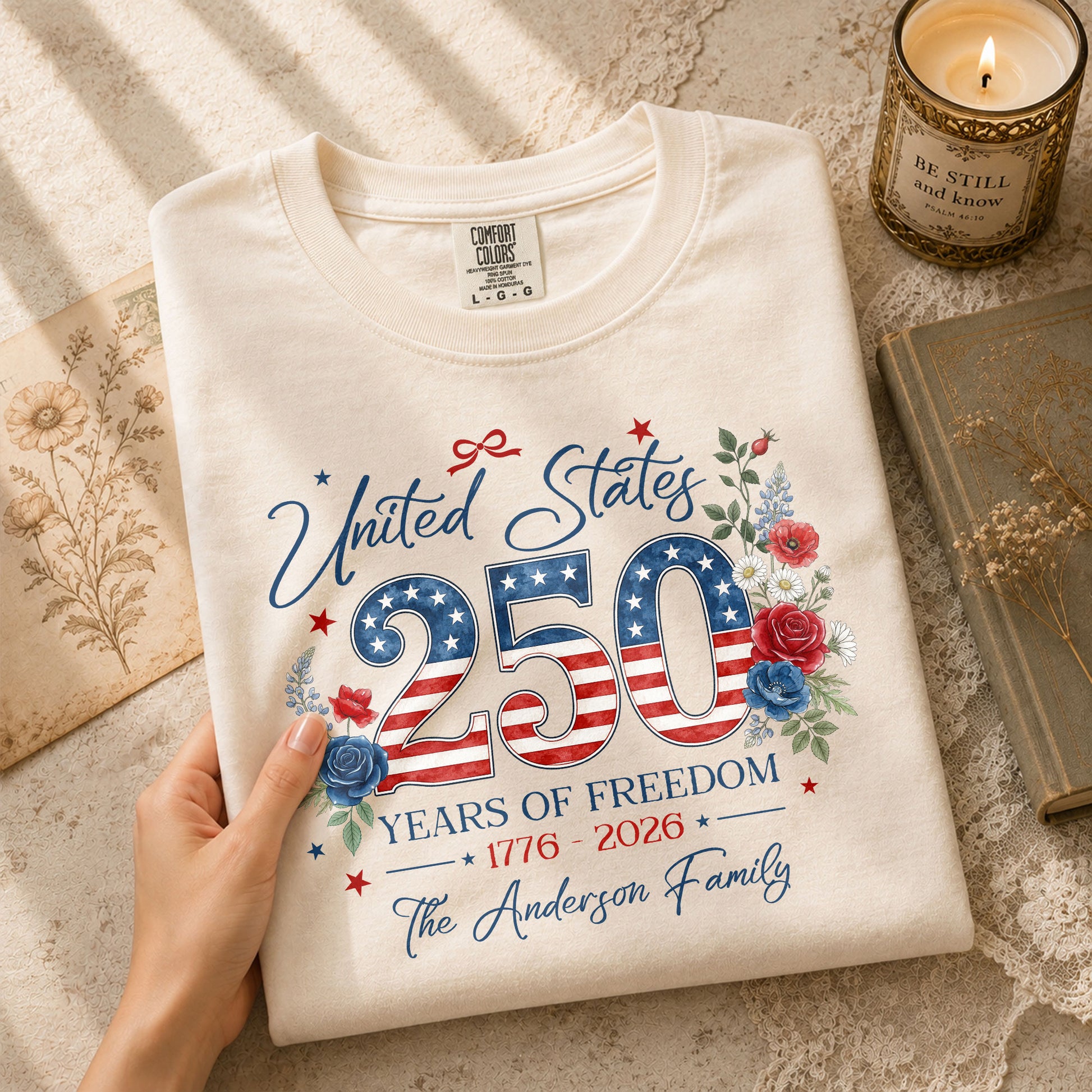 Custom Family Shirt 1776 2026 250 Years of Freedom Vintage Patriotic - Rust Field Wear