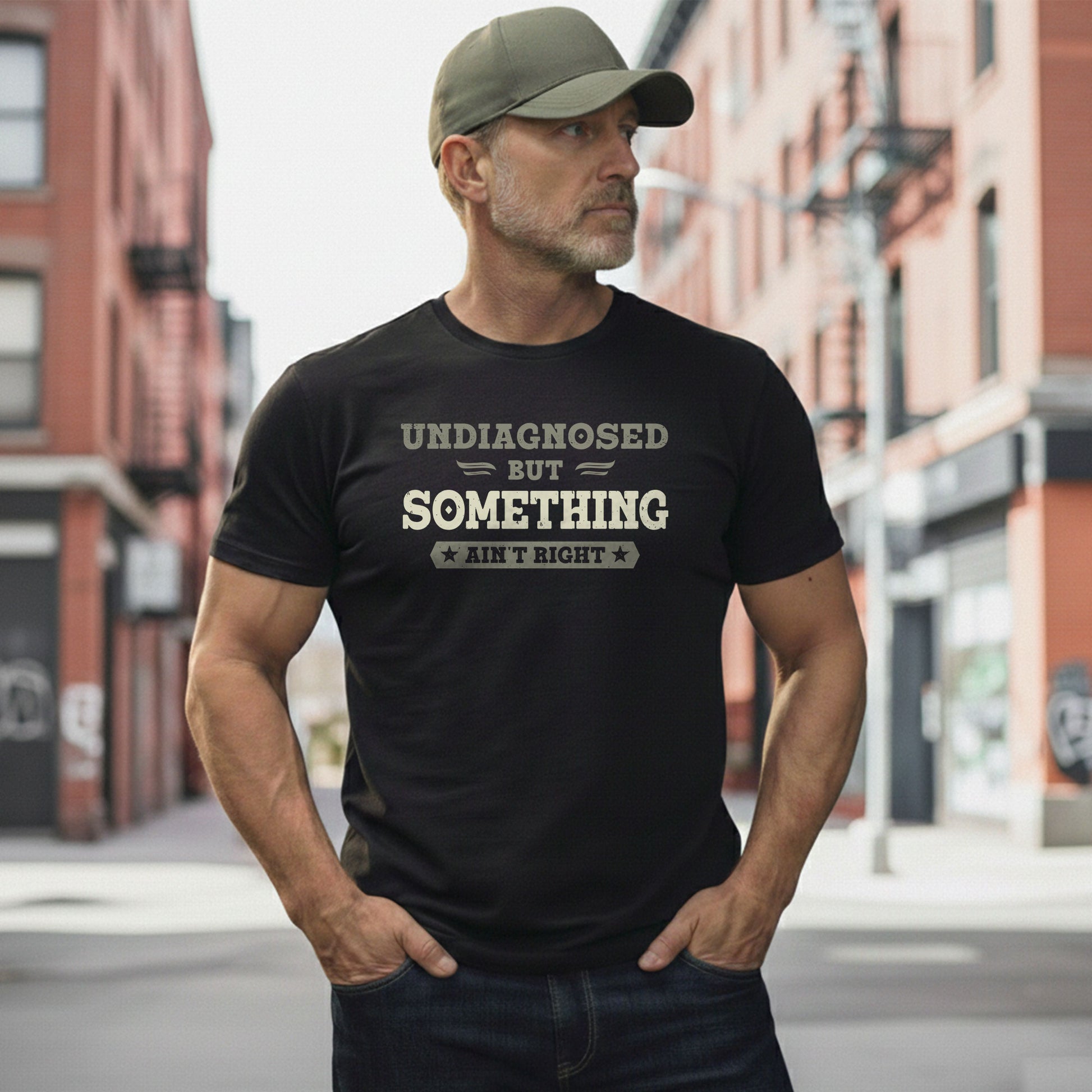 Undiagnosed But Something Ain't Right Shirt | Funny Sarcastic Humorous Graphic Tee 2D - Rust Field Wear