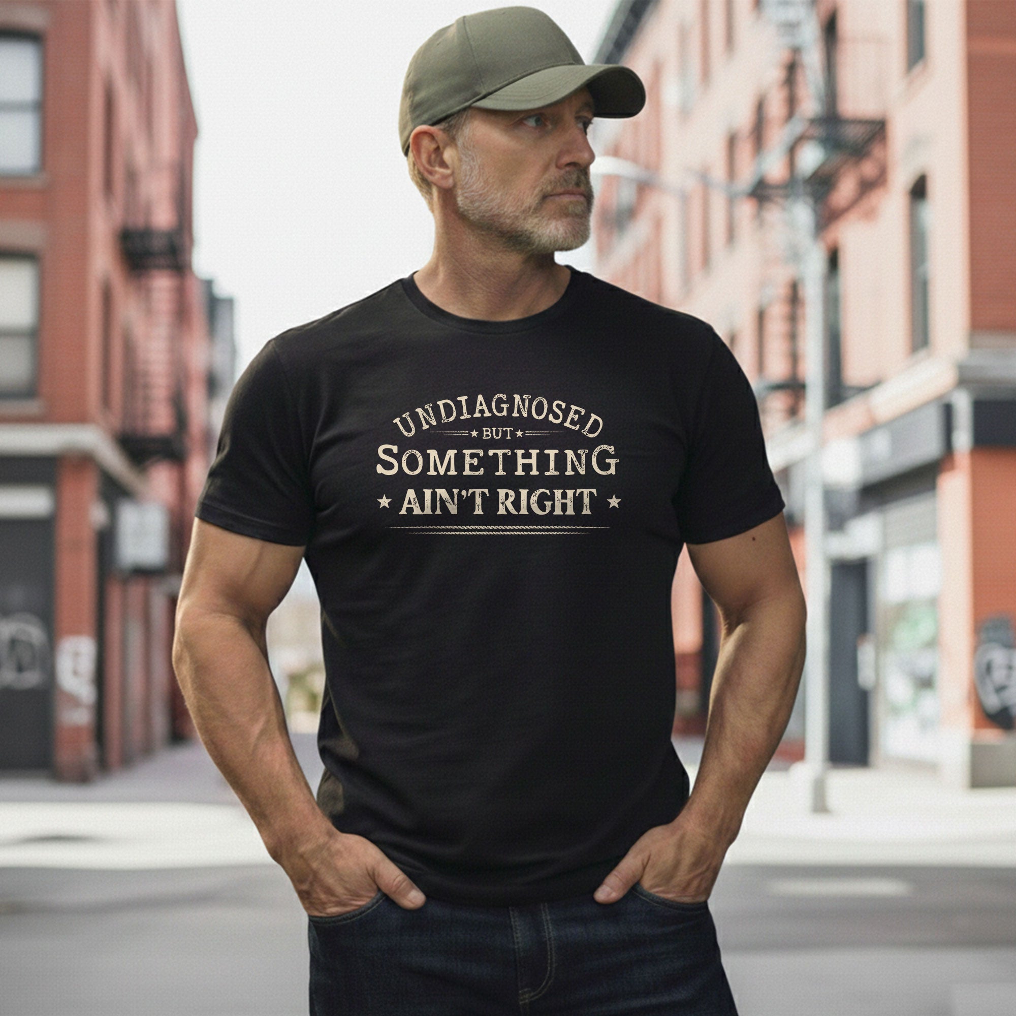 Undiagnosed But Something Ain't Right Shirt Funny Sarcastic Quote Vintage Graphic Tee - Rust Field Wear
