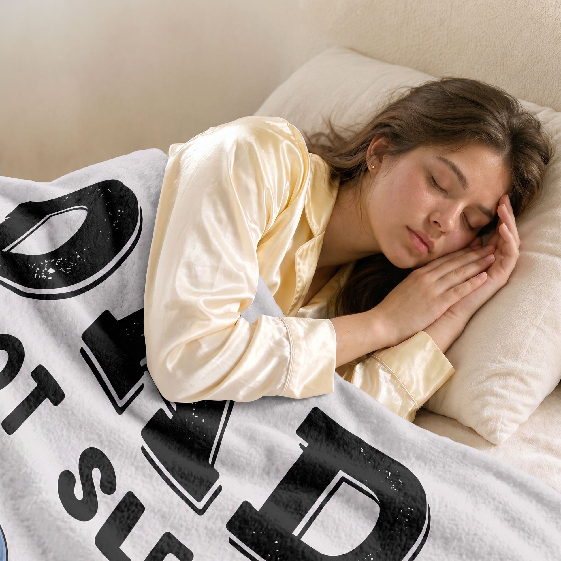 Dad Resting His Eyes Bear Graphic Throw Blanket Funny Gift For Father Day Cozy Home - Rust Field Wear
