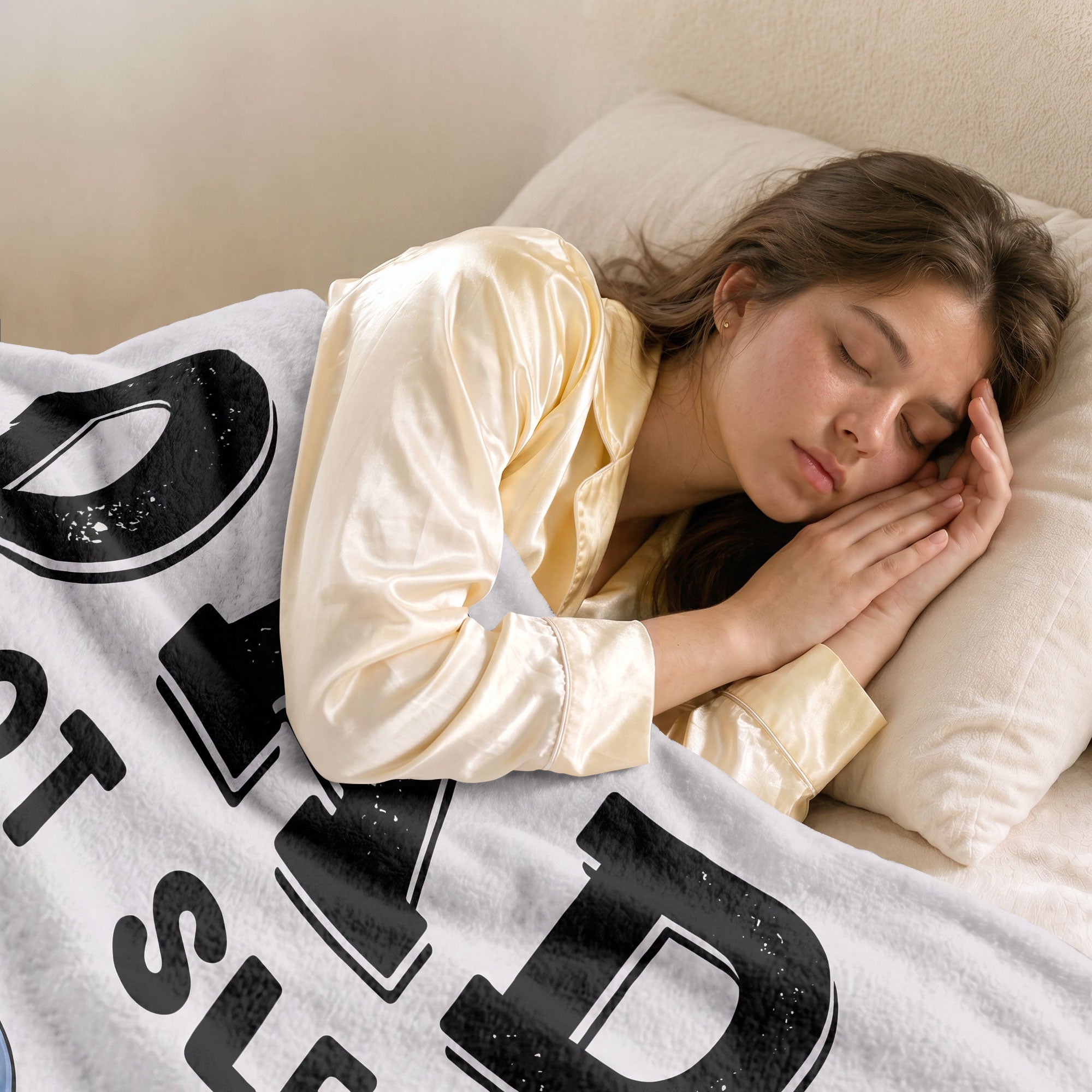 Dad Resting His Eyes Bear Graphic Throw Blanket Funny Gift For Father Day Cozy Home - Rust Field Wear
