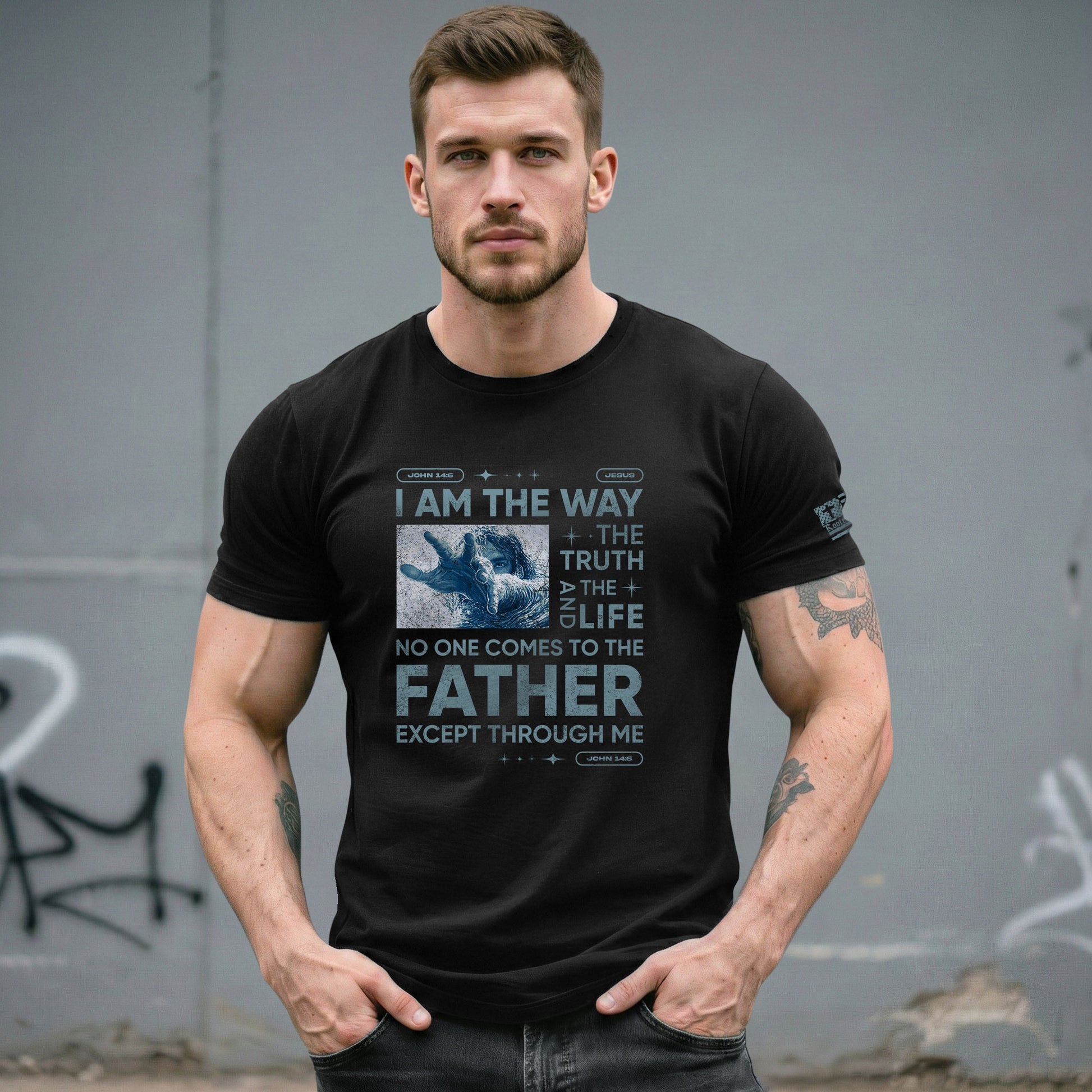 I Am the Way John 14:6 - Christian Shirts for Men, Faith Based Christian Tee Shirts - Rust Field Wear