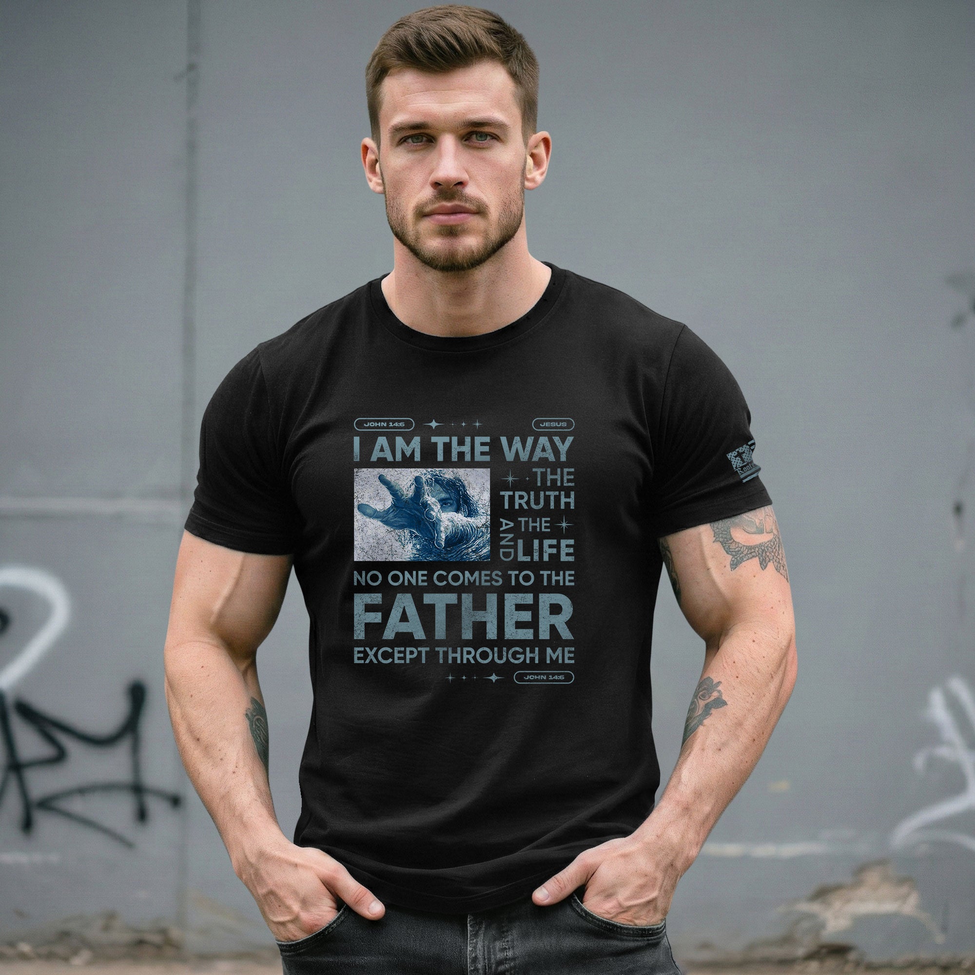 I Am the Way John 14:6 - Christian Shirts for Men, Faith Based Christian Tee Shirts - Rust Field Wear