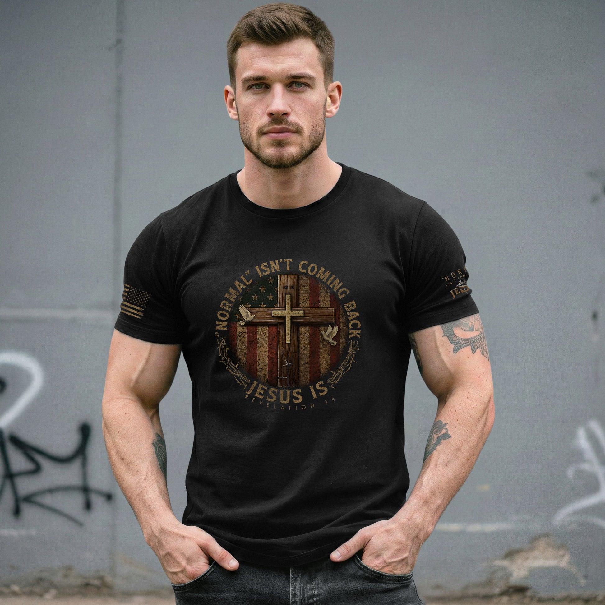 Normal Isn't Coming Back, Christian Shirts for Men - Christian Tee Shirts - Rust Field Wear