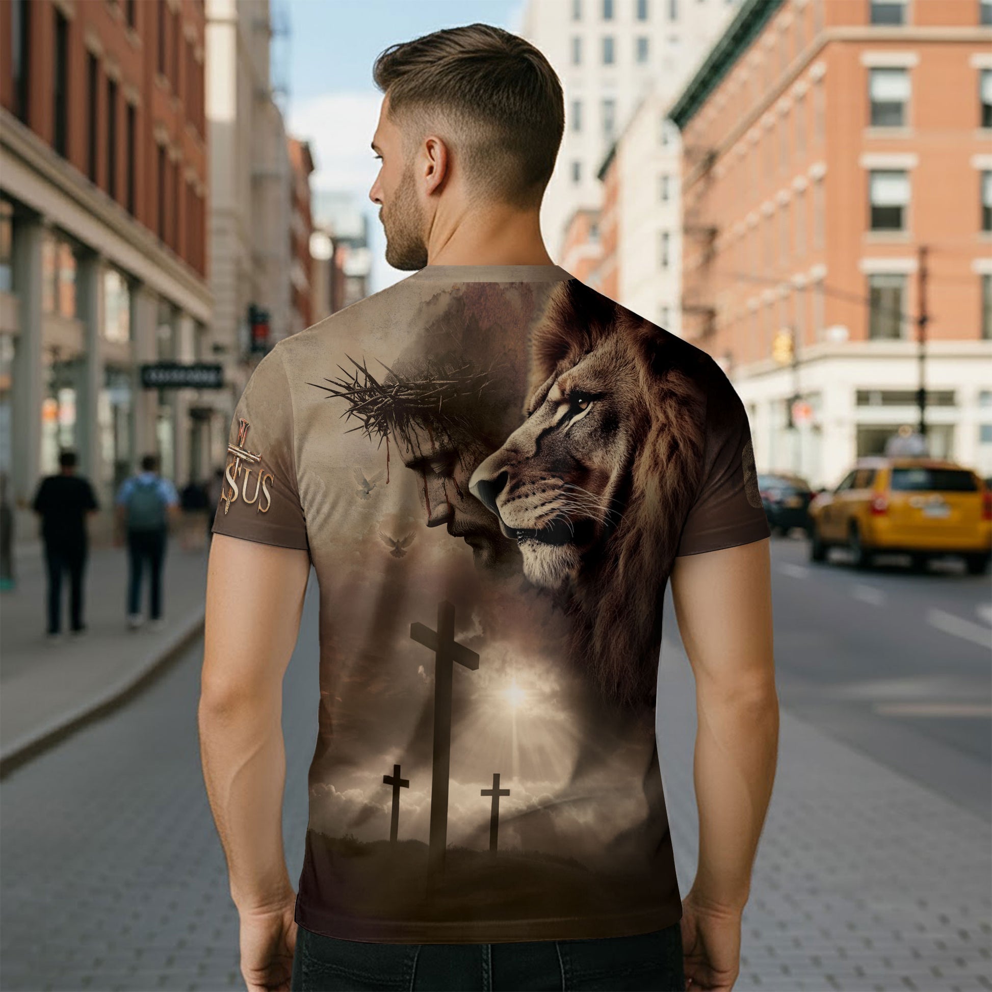 Freedom Shirts for Men, Jesus The Way The Truth The Life Faith Driven Lion - Christian Tee Shirts, RustField Co - Rust Field Wear