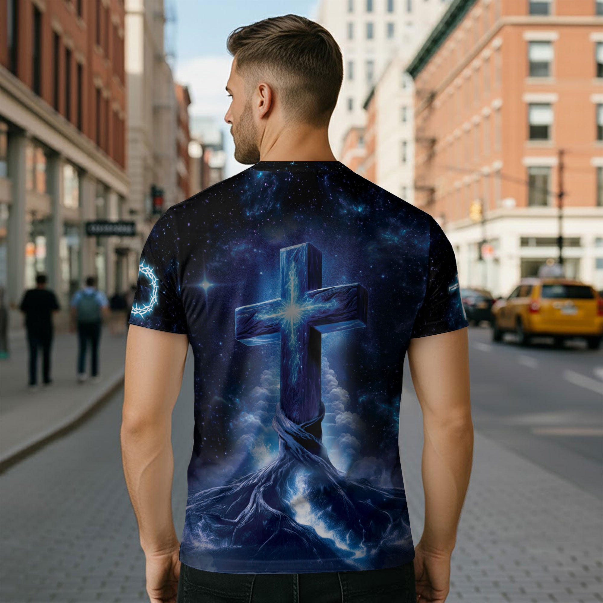 Christian Tee Shirts for Men, RustField Co - Rooted In Christ The Lion The Lamb And The King, Freedom Shirts - Rust Field Wear