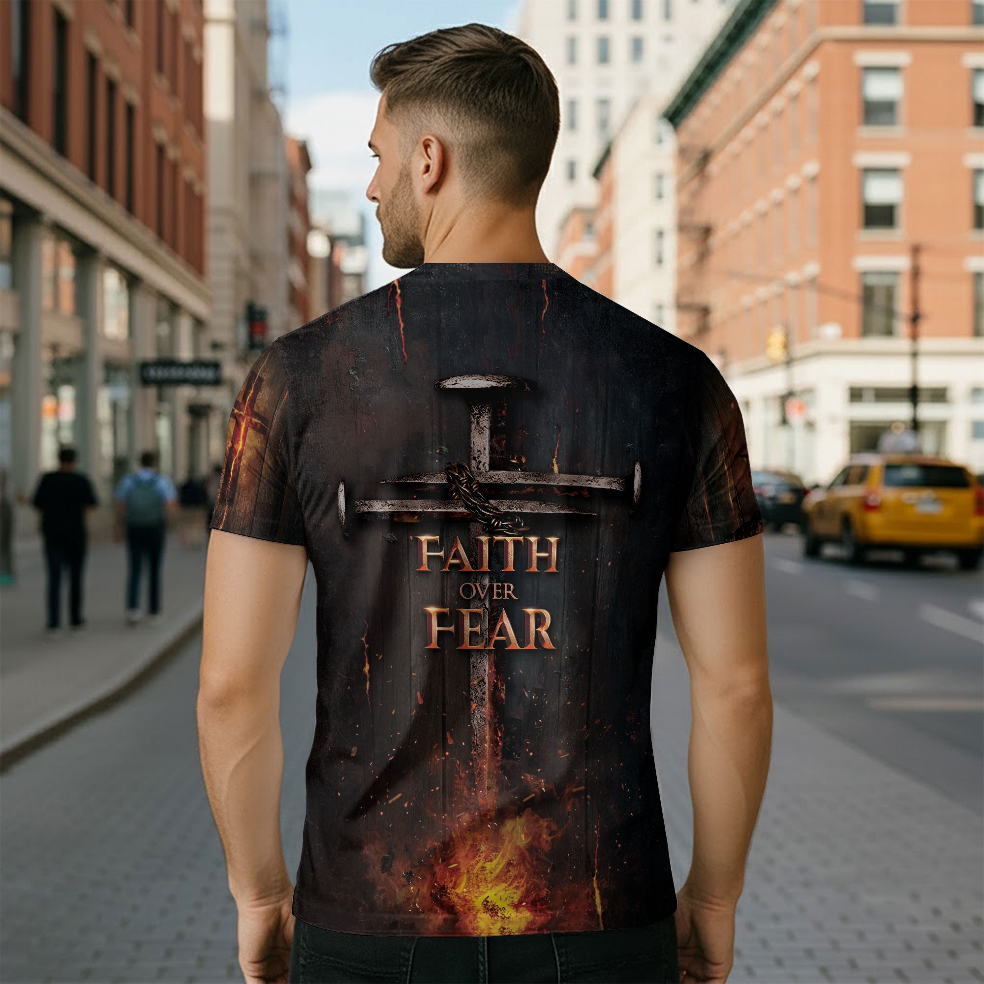 Freedom Shirts - Faith Over Fear Patriotic, Christian Tee Shirts for Men, RustField Co - Rust Field Wear