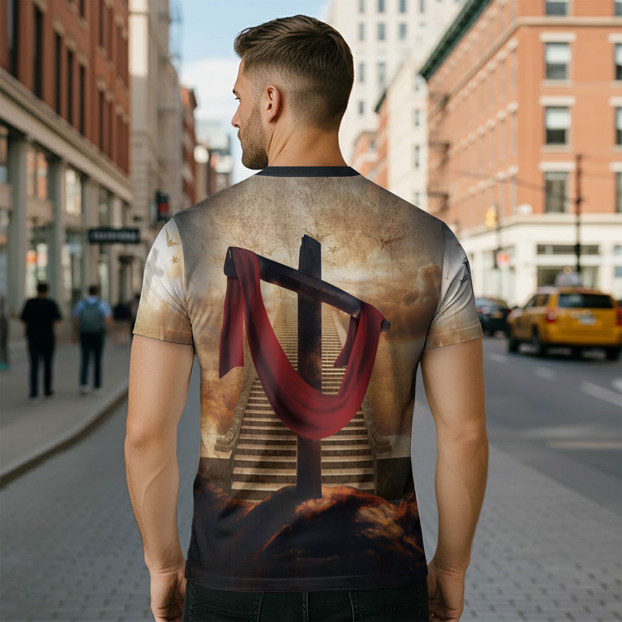 Christian Tee Shirts, I've Read The Final Chapter God Wins Lion Cross Faith - Freedom Shirts for Men, RustField Co - Rust Field Wear