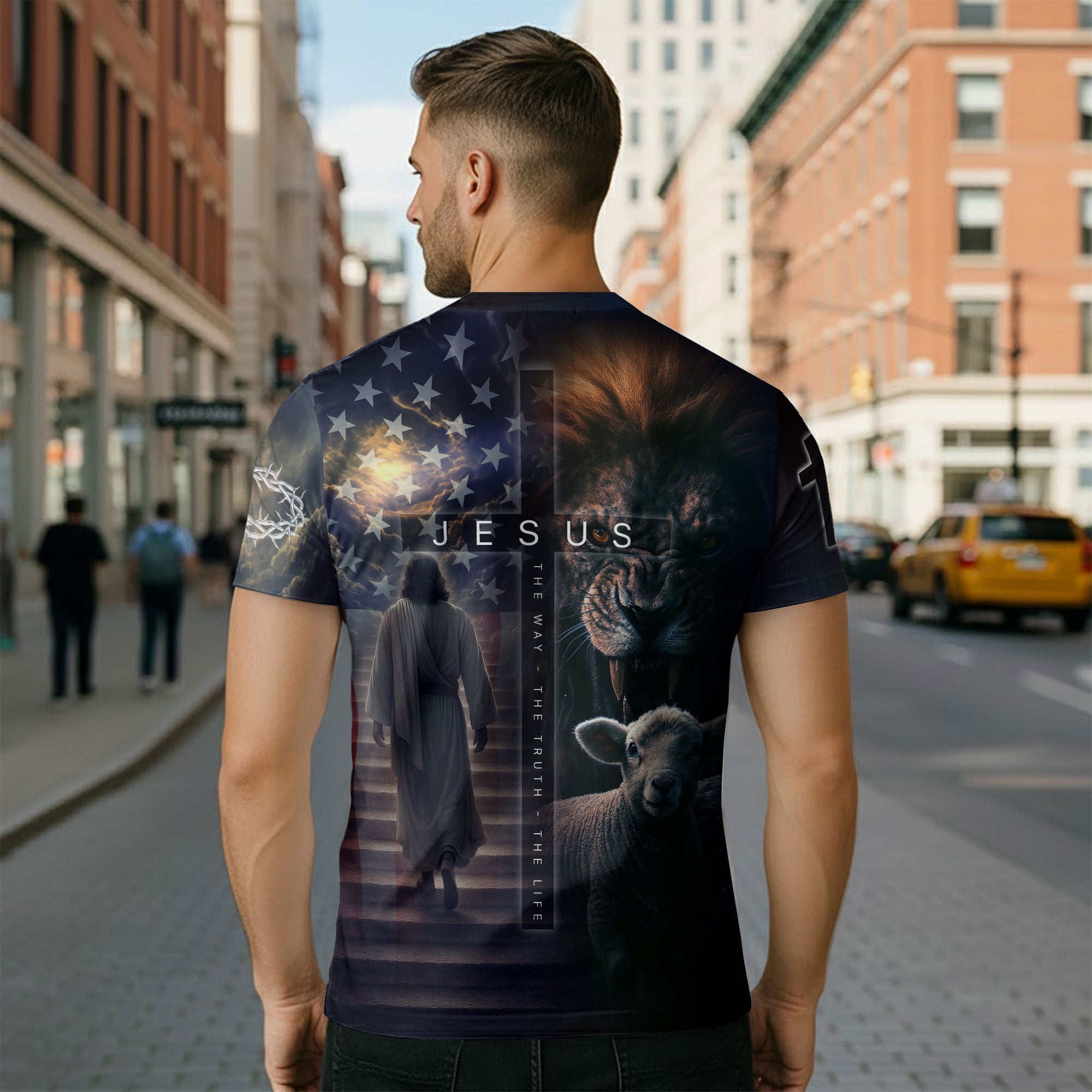 Jesus The Way The Truth The Life Lion Eternal Glory Edition, Freedom Shirts - Christian Tee Shirts for Men, RustField Co - Rust Field Wear