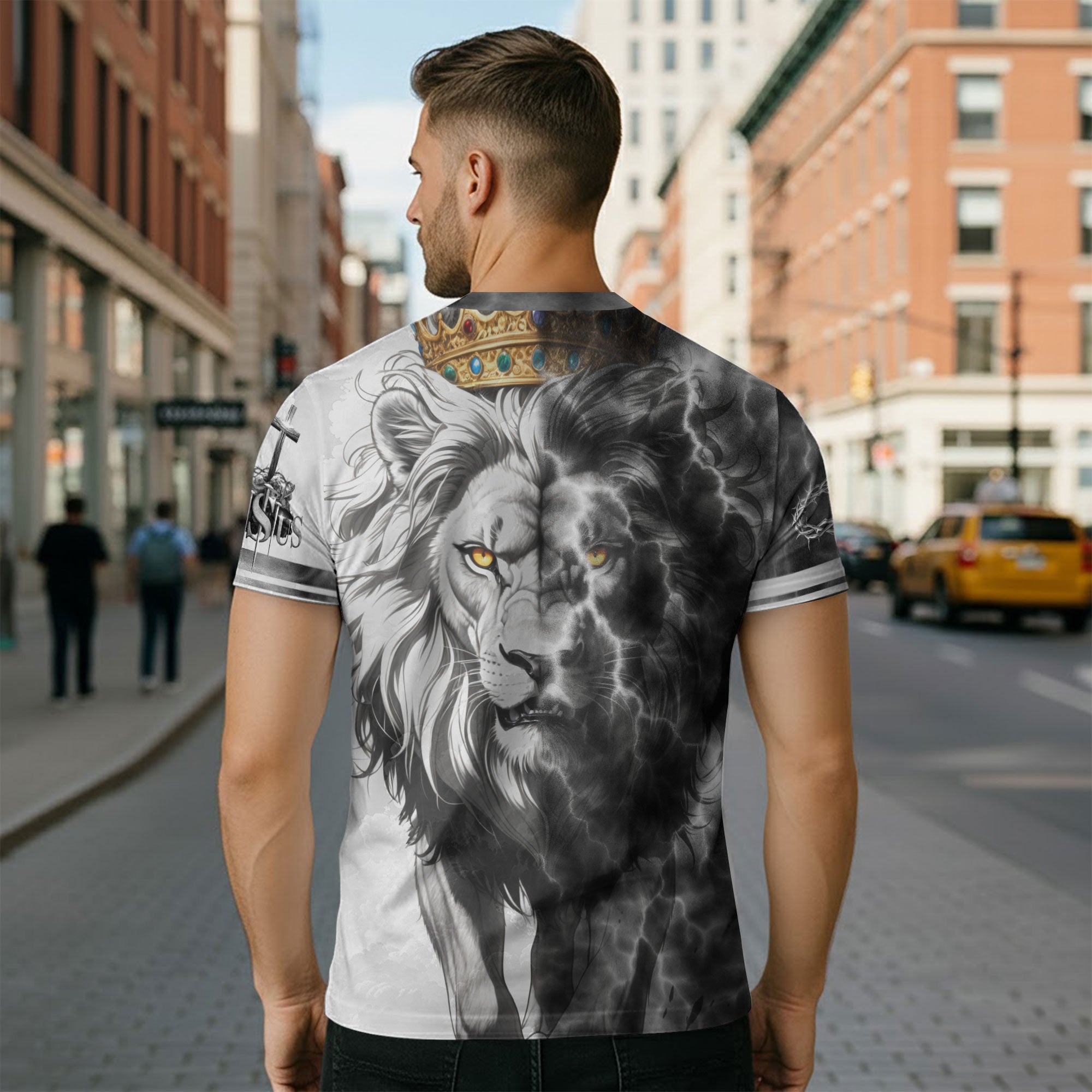 RustField Co Freedom Shirts - Jesus The Way The Truth The Life Lion Crown, Christian Tee Shirts for Men - Rust Field Wear