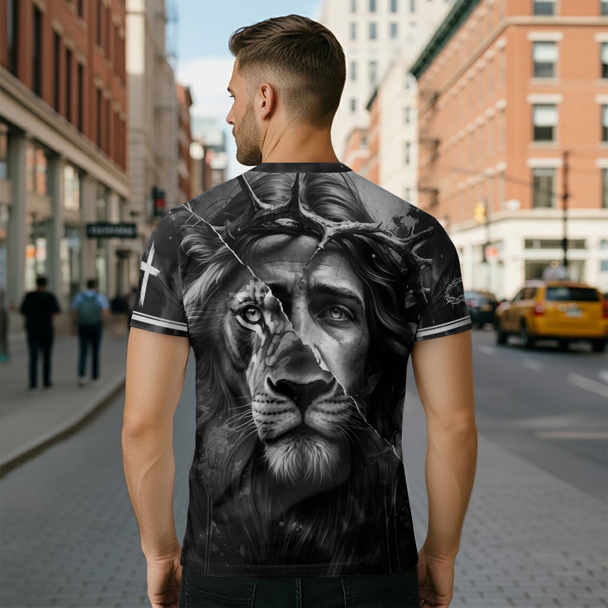 Freedom Shirts - Faith Over Fear Lion of Judah Jesus, Christian Tee Shirts for Men, RustField Co - Rust Field Wear