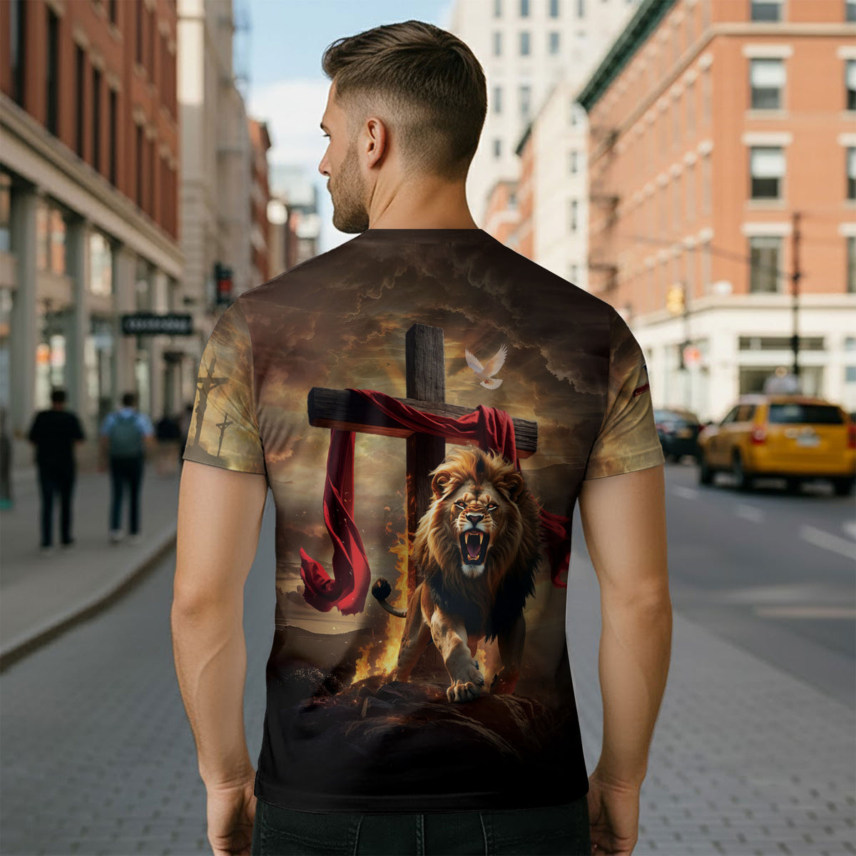 Freedom Shirts for Men, I Can't But I Know A Guy Jesus Lion Cross - Christian Tee Shirts, RustField Co - Rust Field Wear