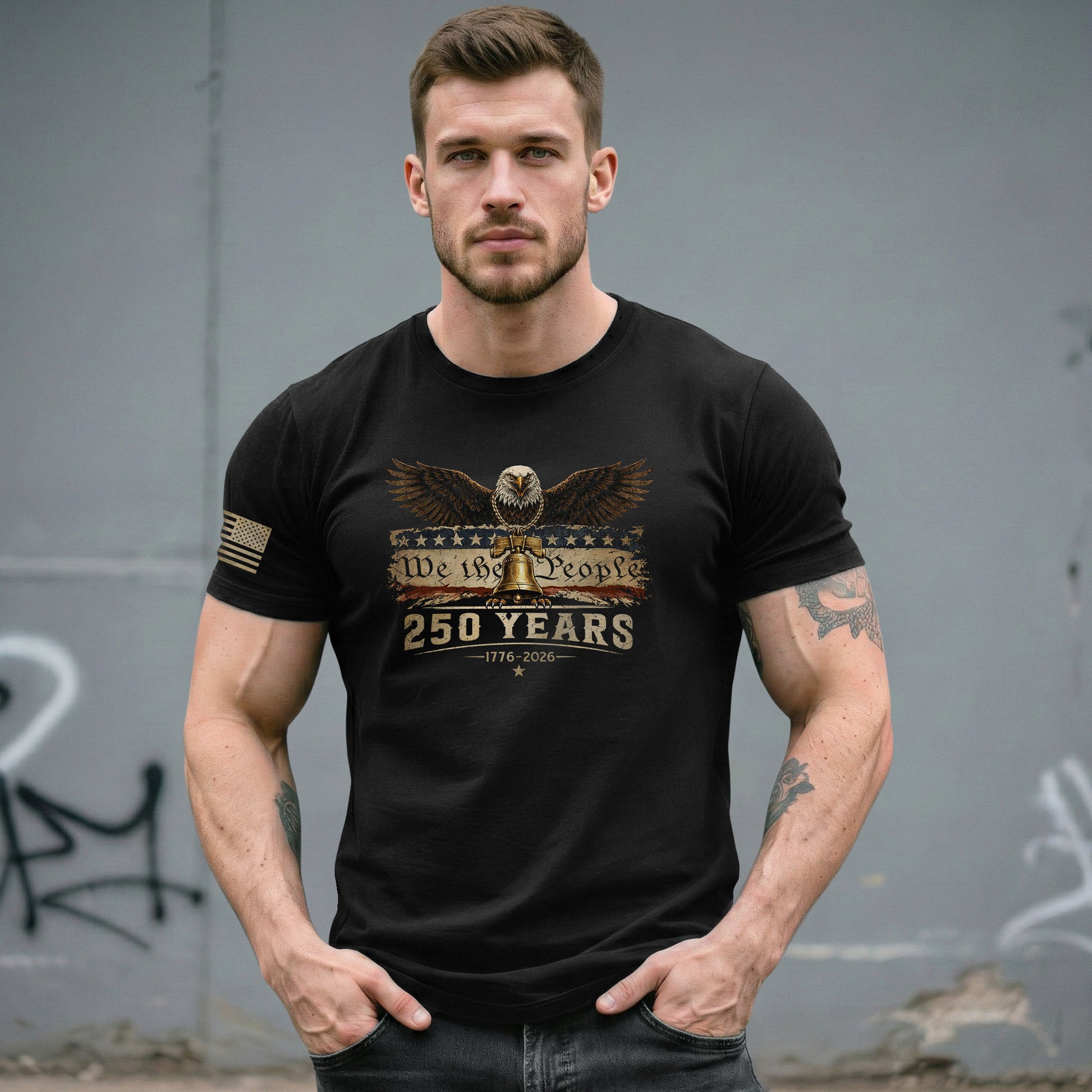 USA 250th Anniversary 250 Years Shirt 1776-2026 American Eagle Liberty Bell We The People - Rust Field Wear
