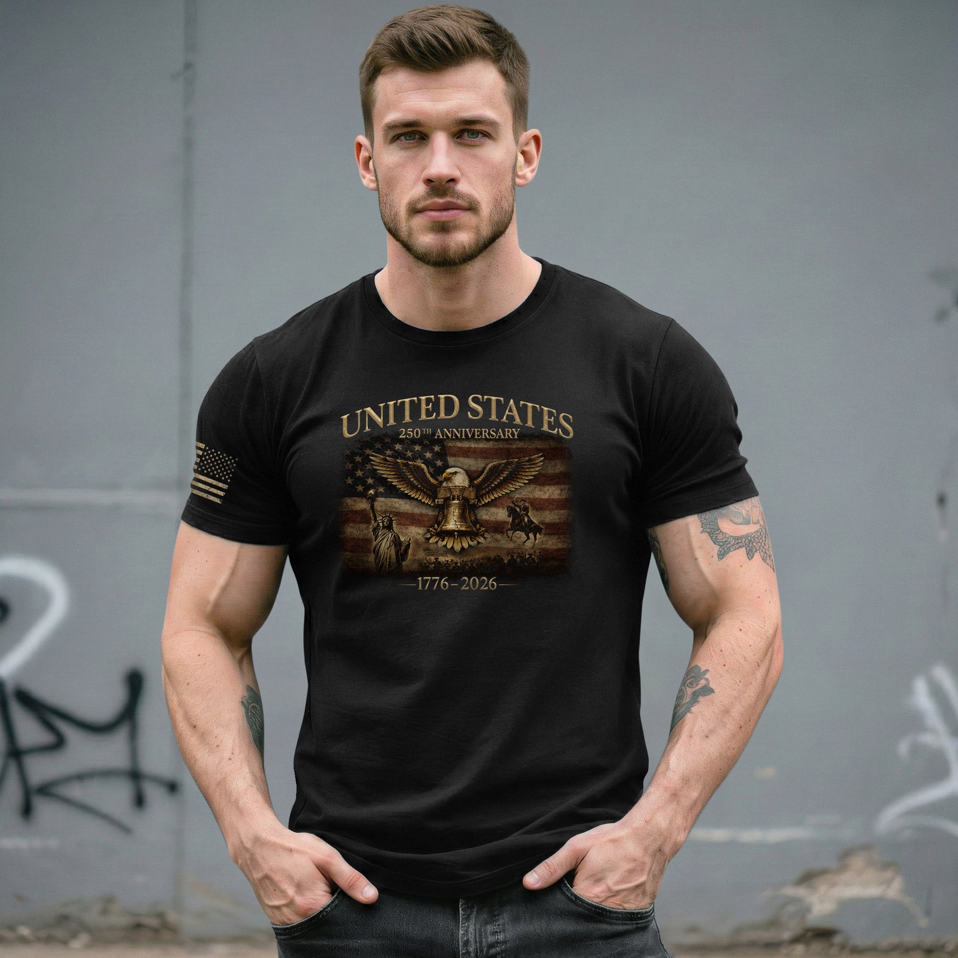 United States 250 Years of Freedom Shirt 1776 2026-Patriotic American Heritage - Rust Field Wear