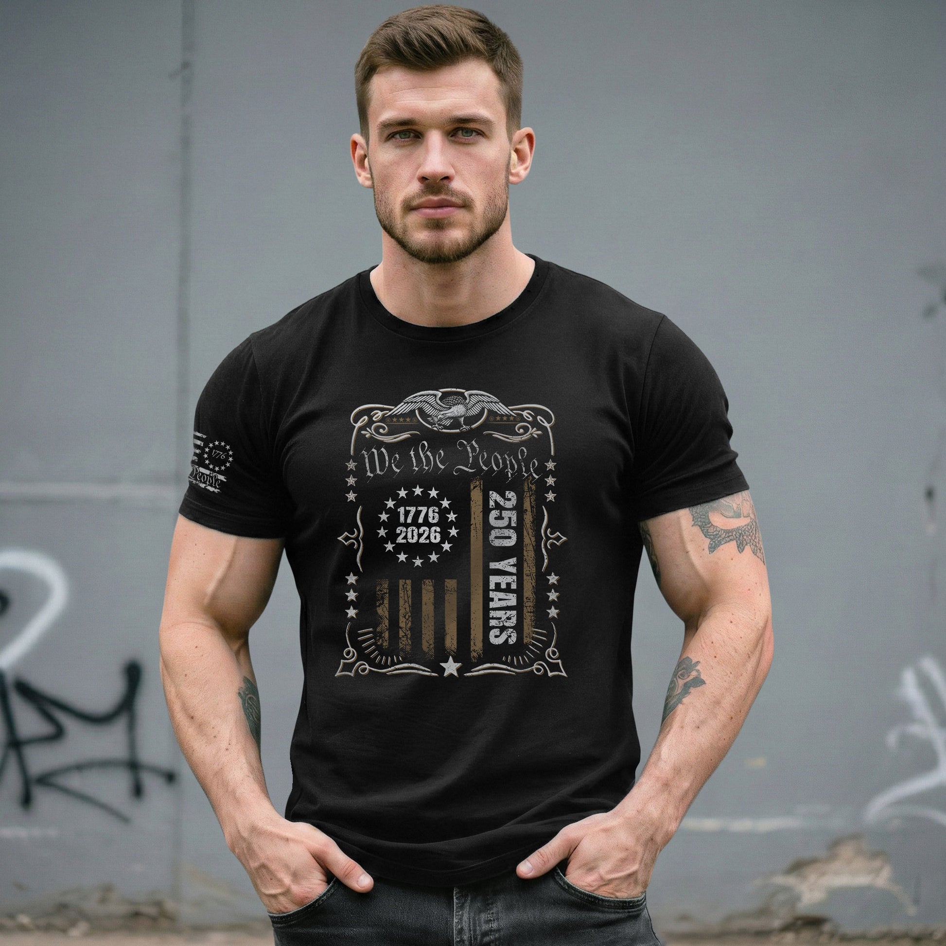 USA 250th Anniversary Shirt 1776-2026 We The People Patriotic Heritage American - Rust Field Wear