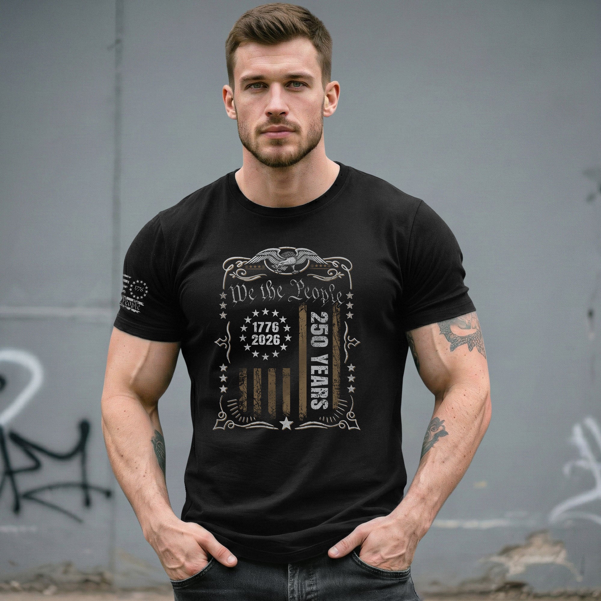USA 250th Anniversary Shirt 1776-2026 We The People Patriotic Heritage American - Rust Field Wear