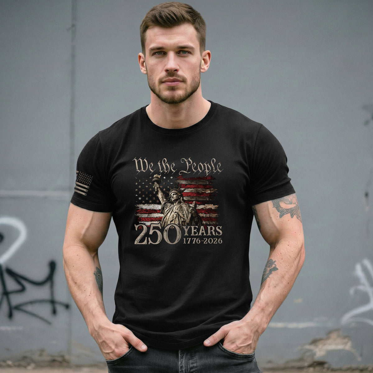 Vintage USA 250th Anniversary Shirt 1776-2026 Statue of Liberty Patriotic - Rust Field Wear