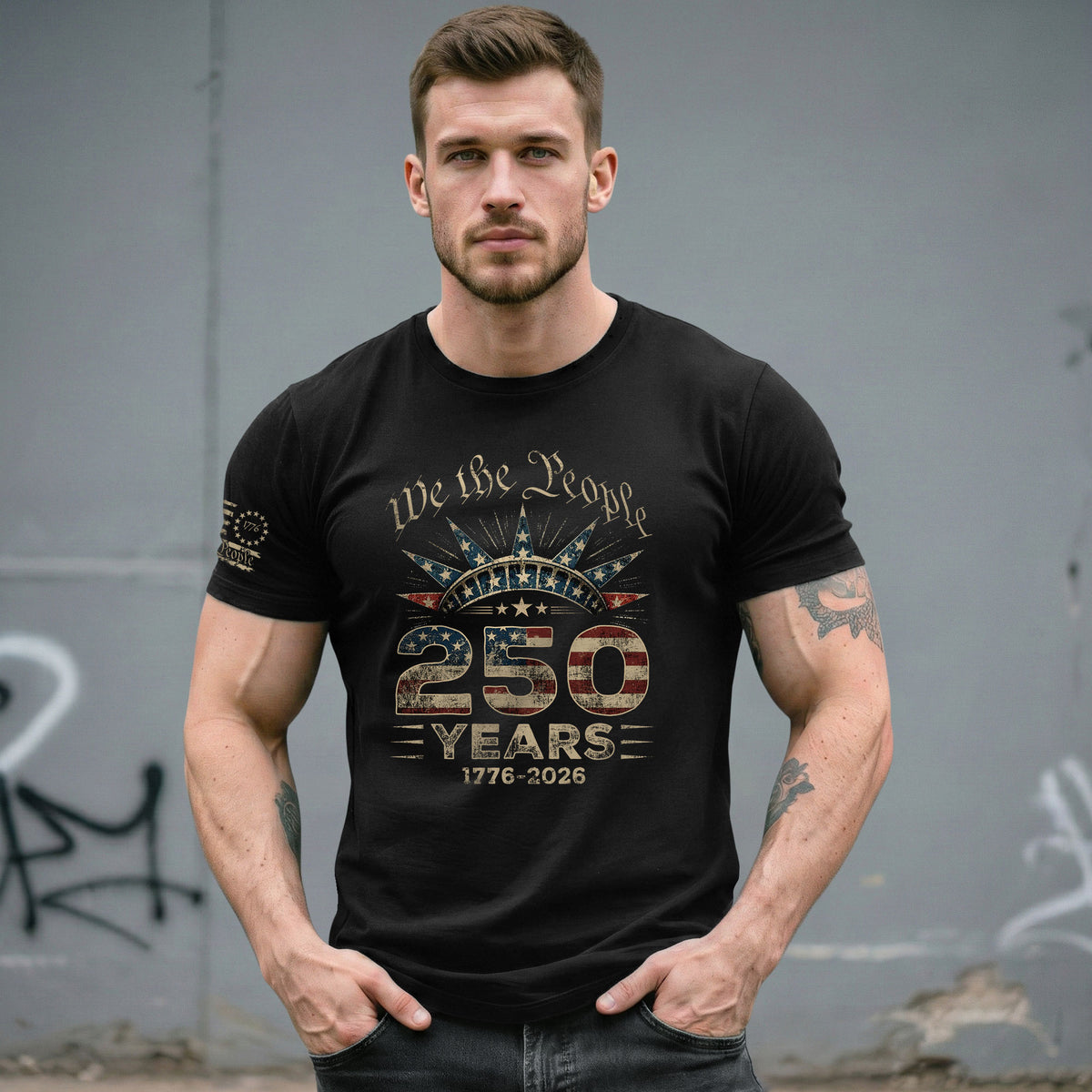 USA 250th Anniversary Shirt 1776-2026 We The People Liberty Crown Patriotic - Rust Field Wear