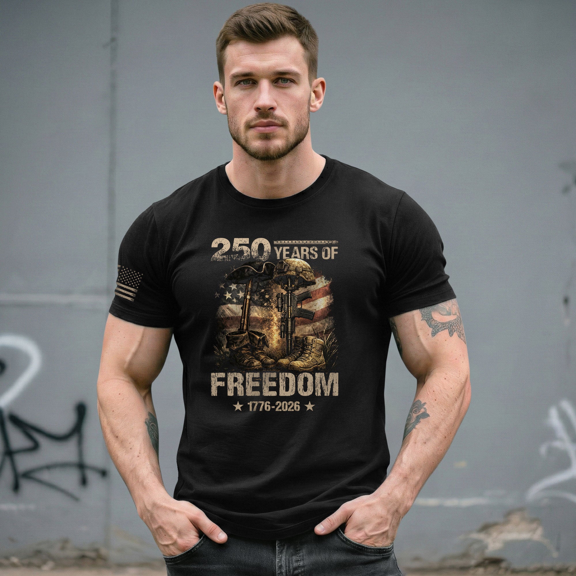 Honoring Past & Present – 250 Years America Anniversary Shirt - Rust Field Wear