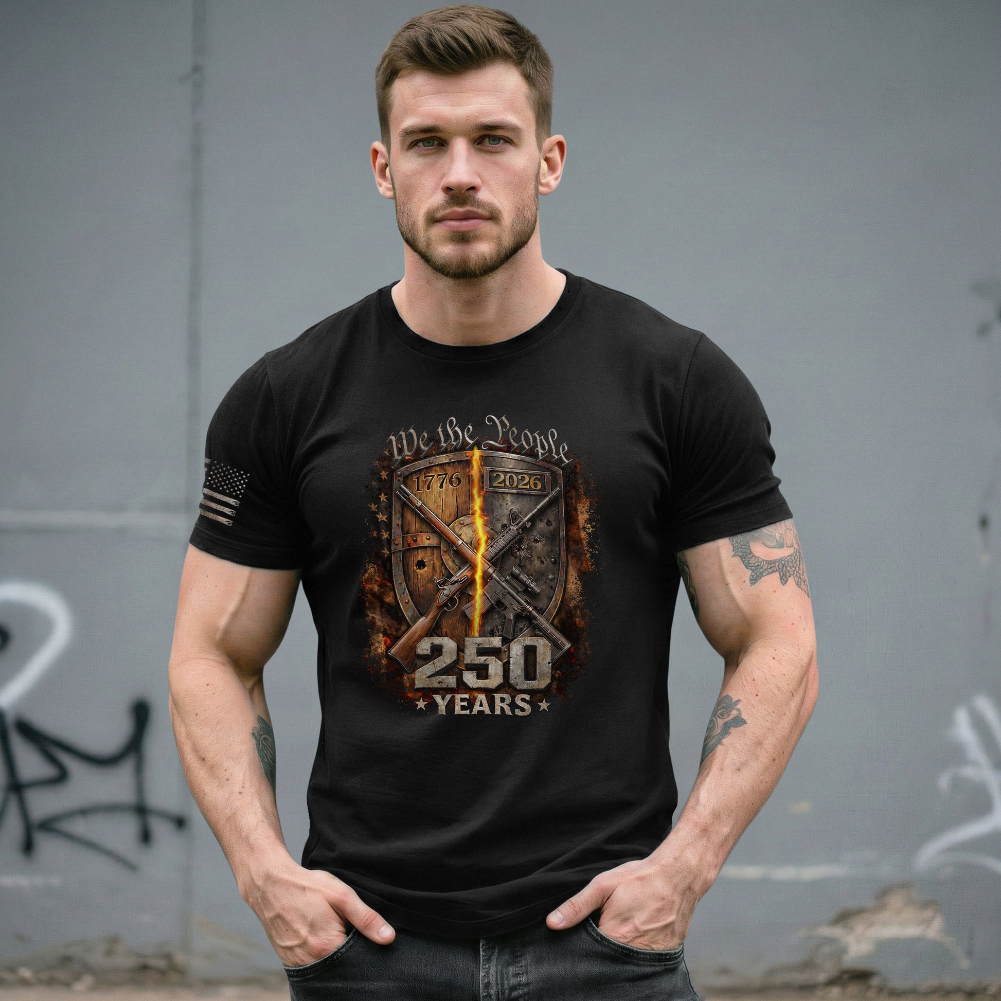 USA 250th Anniversary 250 Years Shirt 1776-2026 Forged in Liberty We The People Mental Strength Patriotic - Rust Field Wear