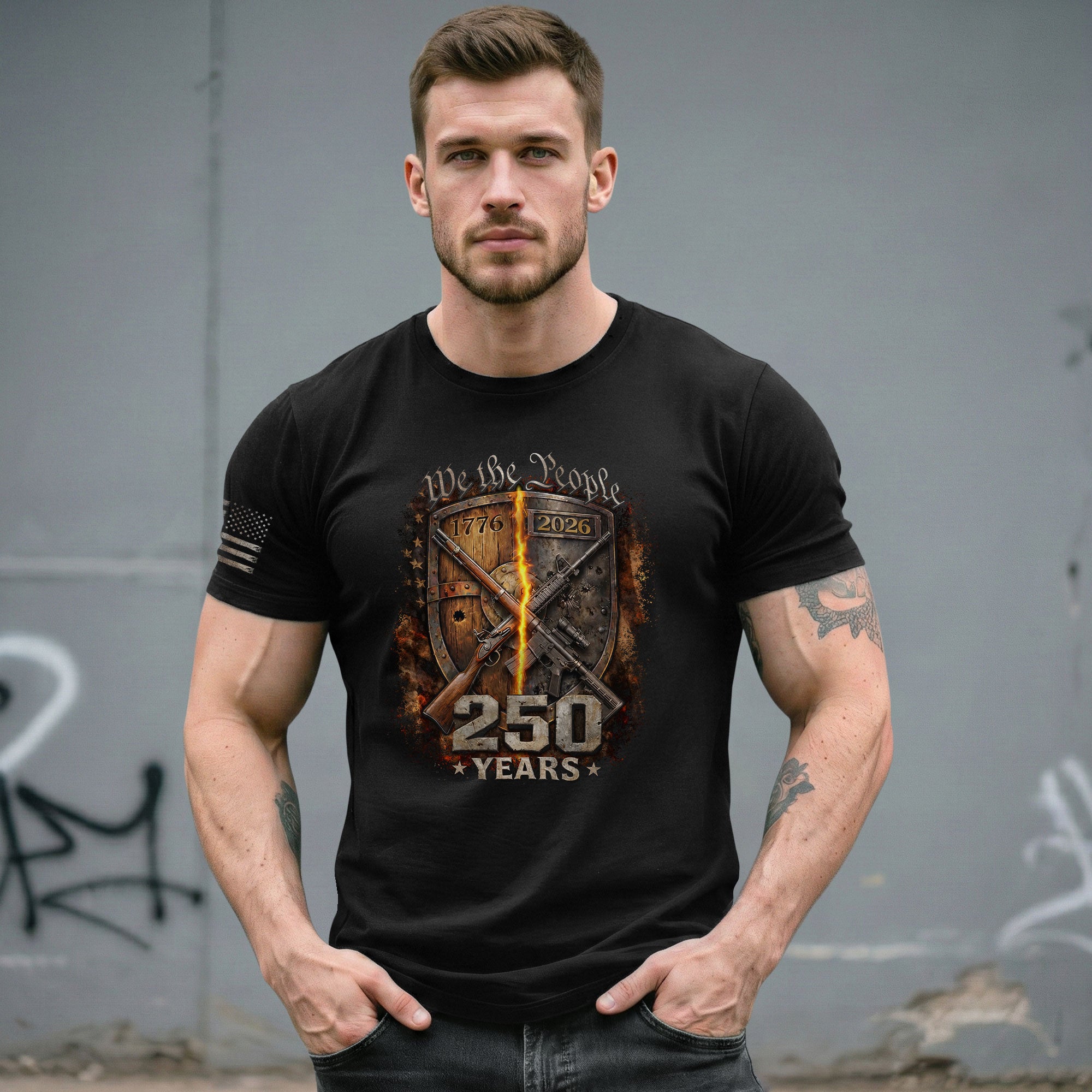 USA 250th Anniversary 250 Years Shirt 1776-2026 Forged in Liberty We The People Mental Strength Patriotic - Rust Field Wear