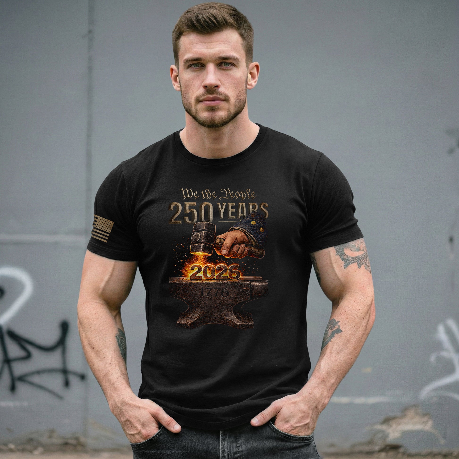 United States 250th Anniversary 250 Years Shirt 1776-2026 Forged in Liberty Patriotic Heritage - Rust Field Wear