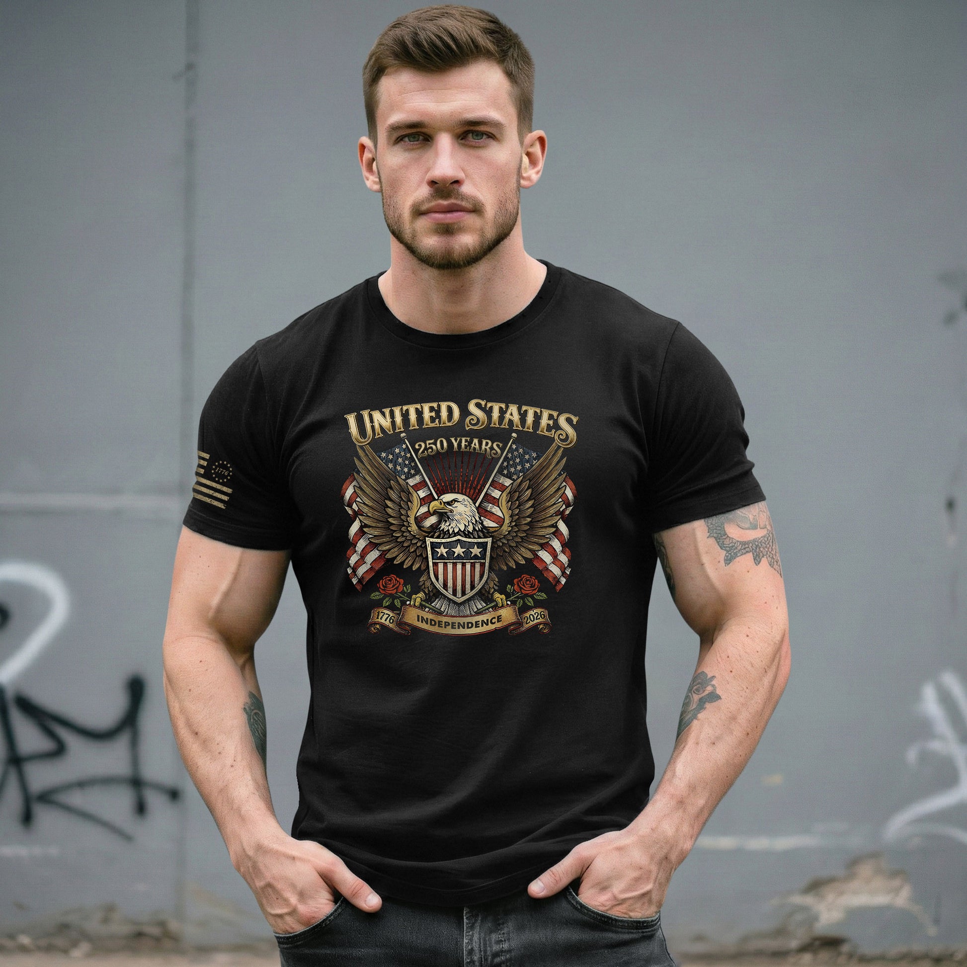 USA 250th Anniversary Shirt 1776–2026, Past and Present Freedom Tribute - Rust Field Wear
