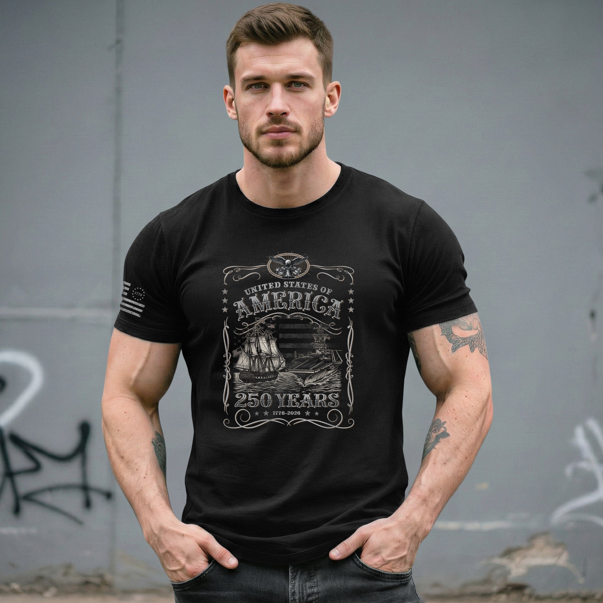 USA 250th Anniversary Shirt 1776–2026, Symbol of Freedom and Legacy - Rust Field Wear