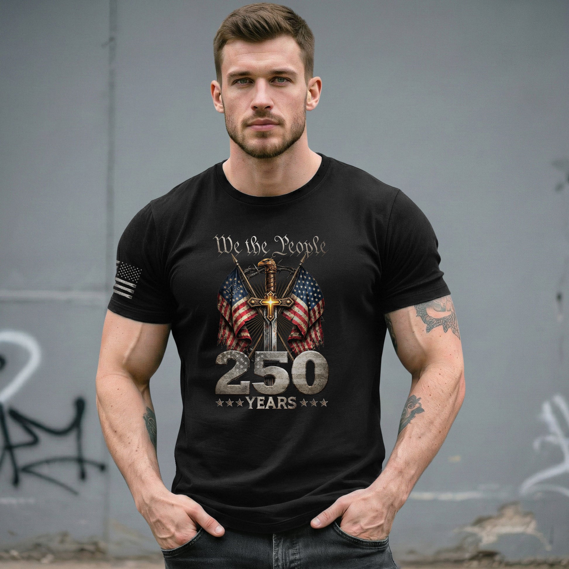 Christian USA 250th Anniversary Shirt 1776–2026 Faith Freedom Heritage Shirt - Rust Field Wear