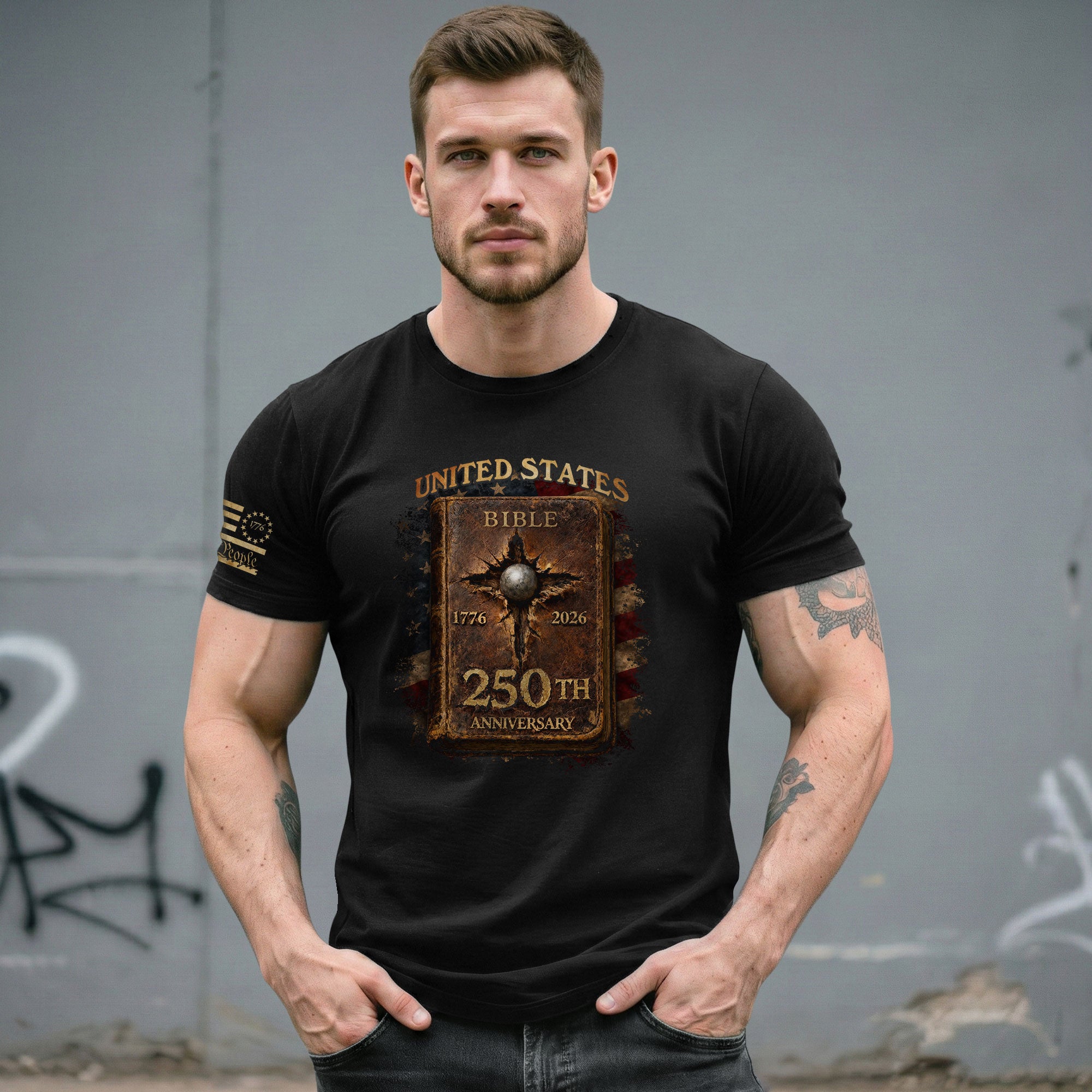 Christian Independence Shirt USA 1776–2026 Patriotic Faith Celebration - Rust Field Wear