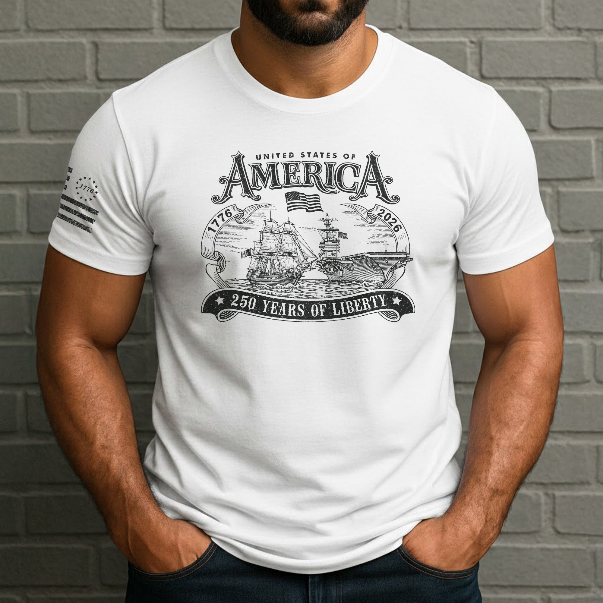 1776–2026 USA Freedom Heritage Patriotic Shirt - Rust Field Wear