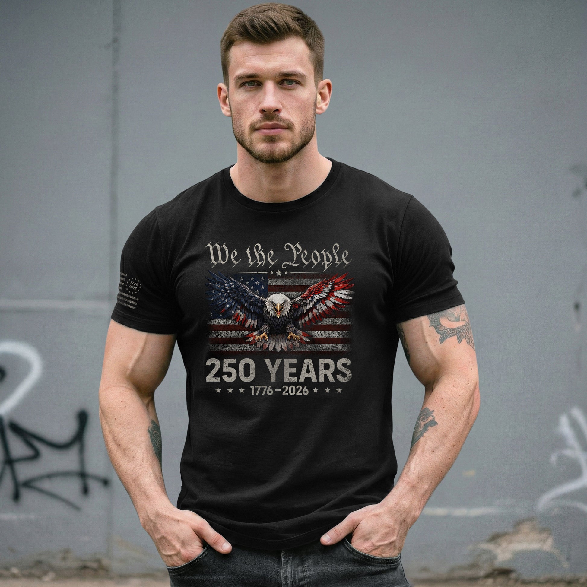 USA 250 Years Anniversary Shirt 1776–2026, Eagle Heritage Tribute - Rust Field Wear