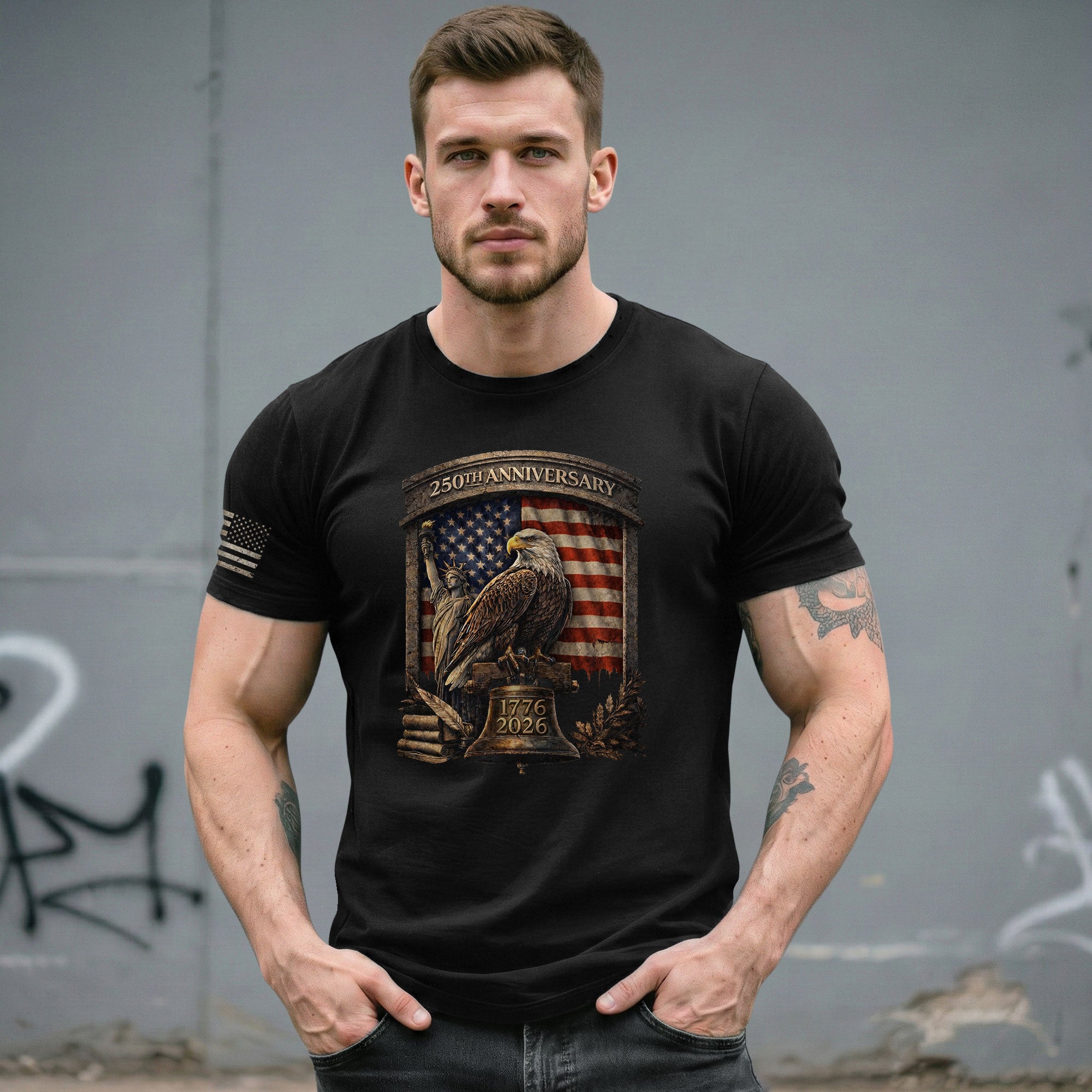 American Eagle 250th Anniversary Shirt Patriotic Independence Freedom 1776–2026 - Rust Field Wear