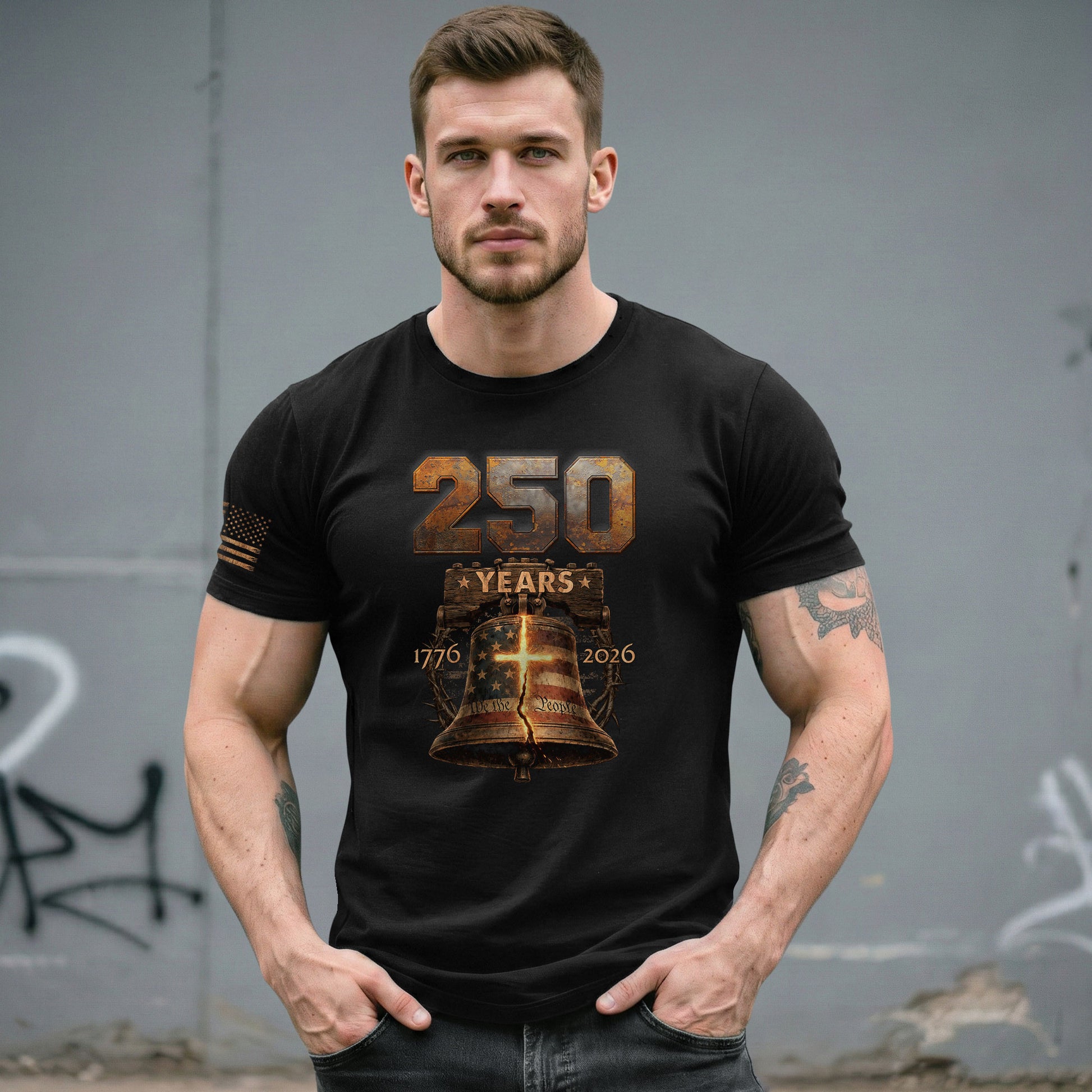 Christian Faith USA 250th Anniversary Independence Shirt 1776–2026 Patriotic Heritage - Rust Field Wear