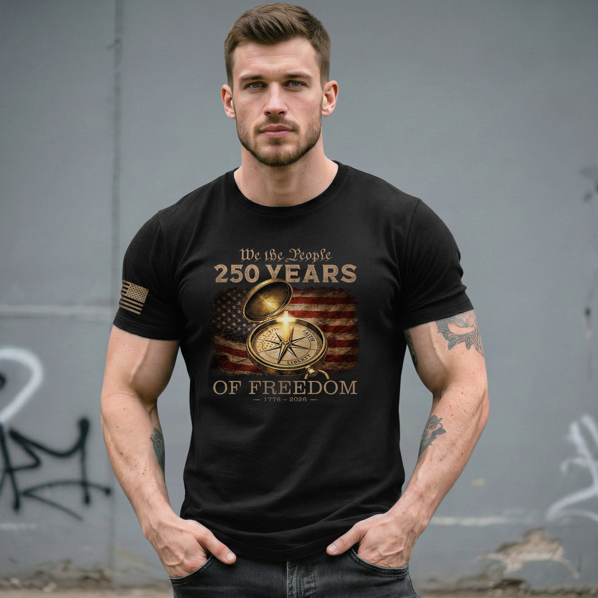 We The People USA 250 Years Independence Shirt 1776–2026 Patriotic Shirt - Rust Field Wear