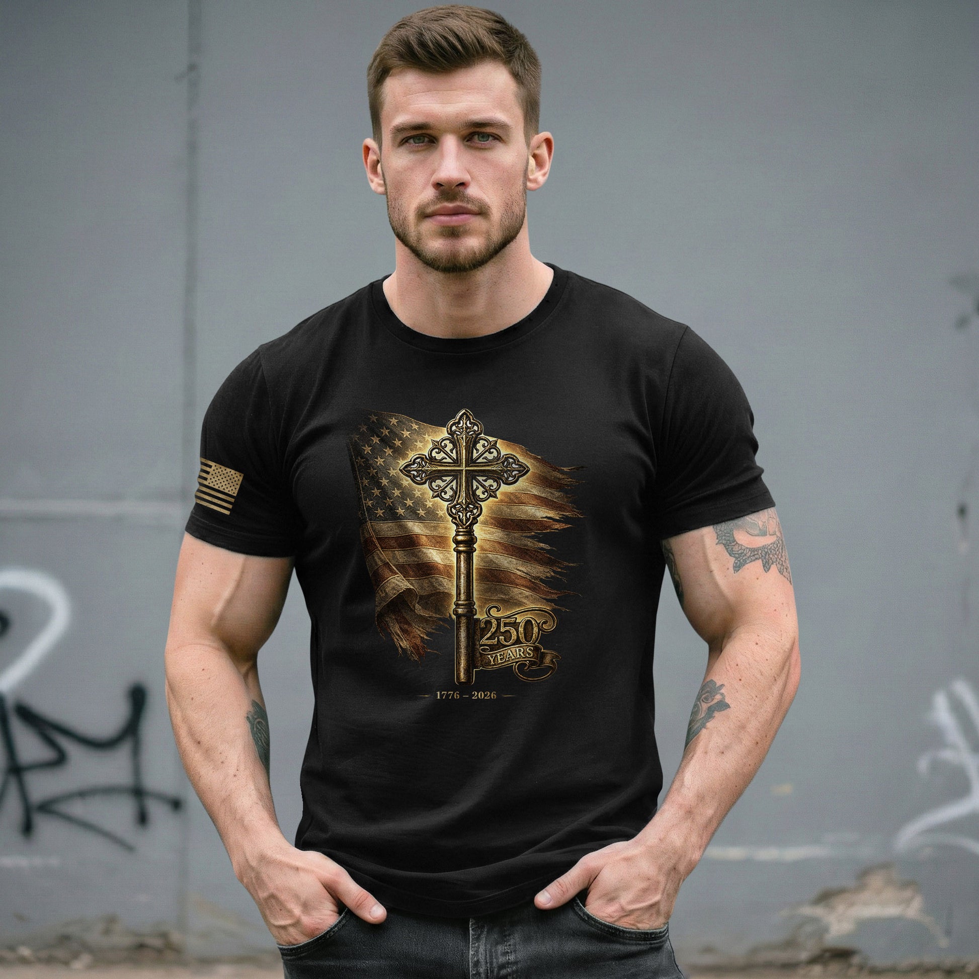 USA 250 Years Freedom Key Shirt 1776–2026 Independence Heritage Shirt - Rust Field Wear