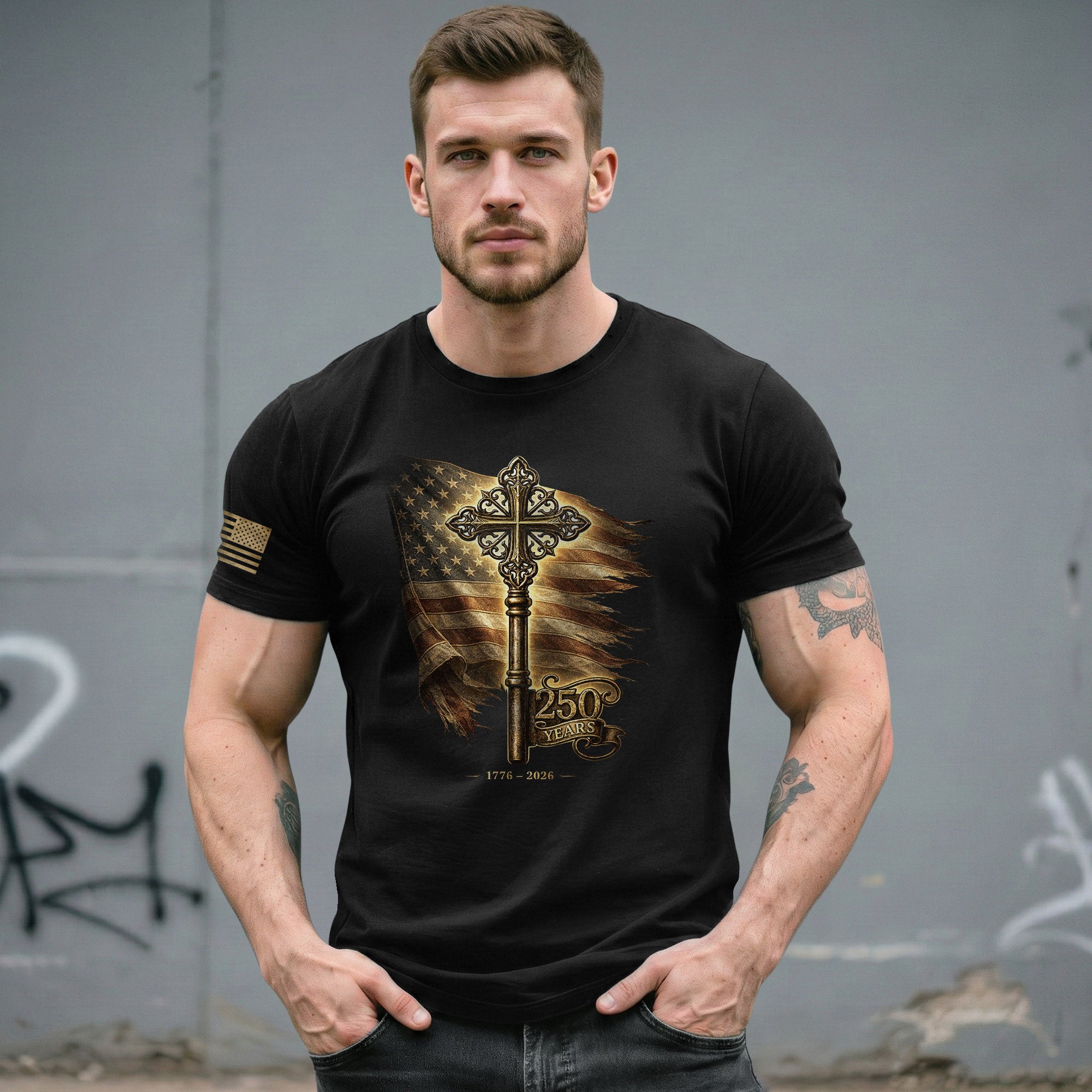 USA 250 Years Freedom Key Shirt 1776–2026 Independence Heritage Shirt - Rust Field Wear