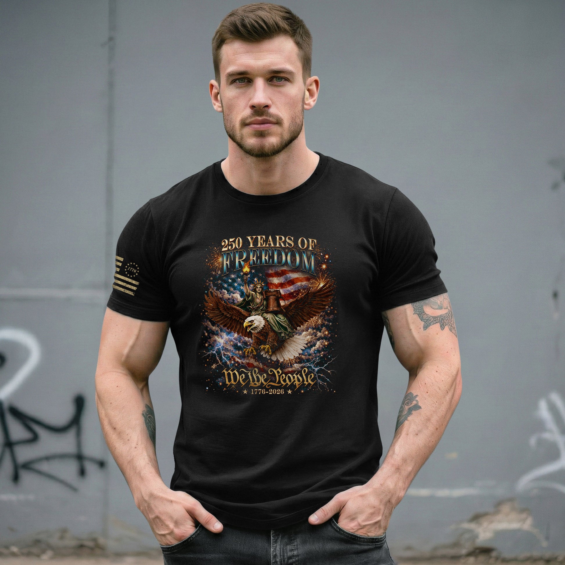 250 Years Of Freedom Shirt - 1776-2026 We The People 250th Anniversary USA Shirt & Merchandise Bootleg Tee - Rust Field Wear